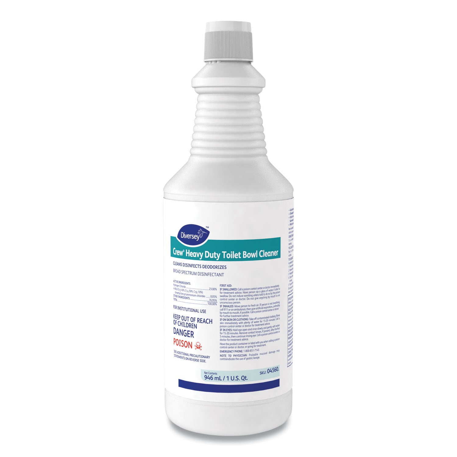 crew-heavy-duty-toilet-bowl-cleaner-minty-32-oz-squeeze-bottle-12-carton_dvo04560 - 1