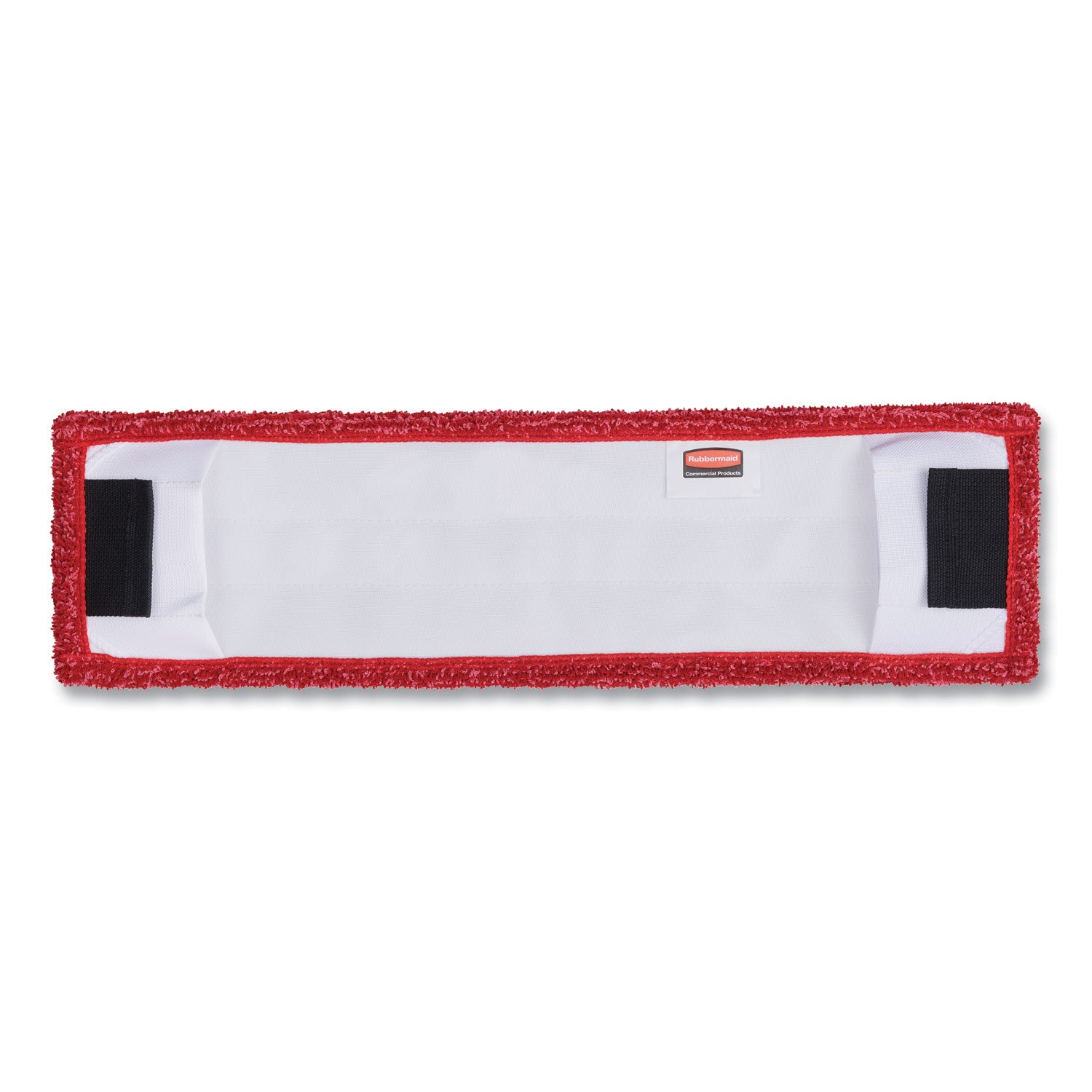Rubbermaid Commercial Adaptable Flat Mop Microfiber Pad - 19.5" Length x 5.5" Depth - MicroFiber - Red - 1Each - 2