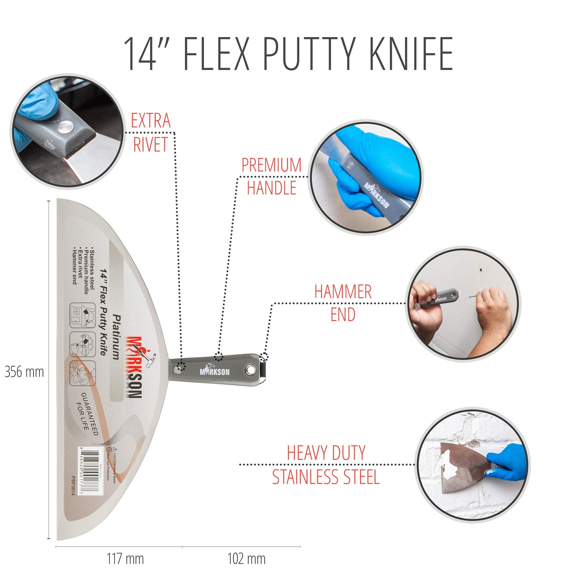 Platinum 14" SS Blade Flex Putty Knife