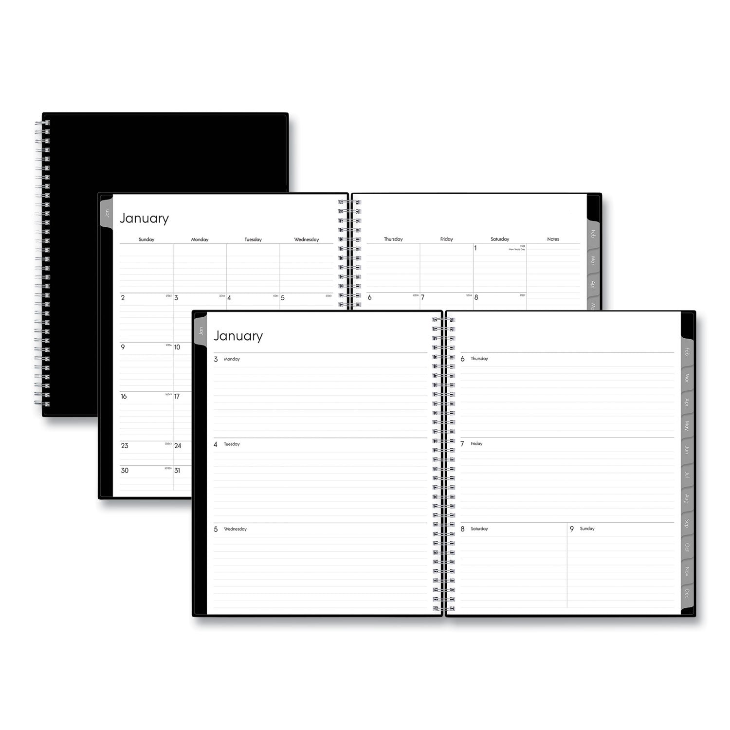 enterprise-weekly-monthly-planner-enterprise-formatting-11-x-85-black-cover-12-month-jan-to-dec-2024_bls111288 - 1