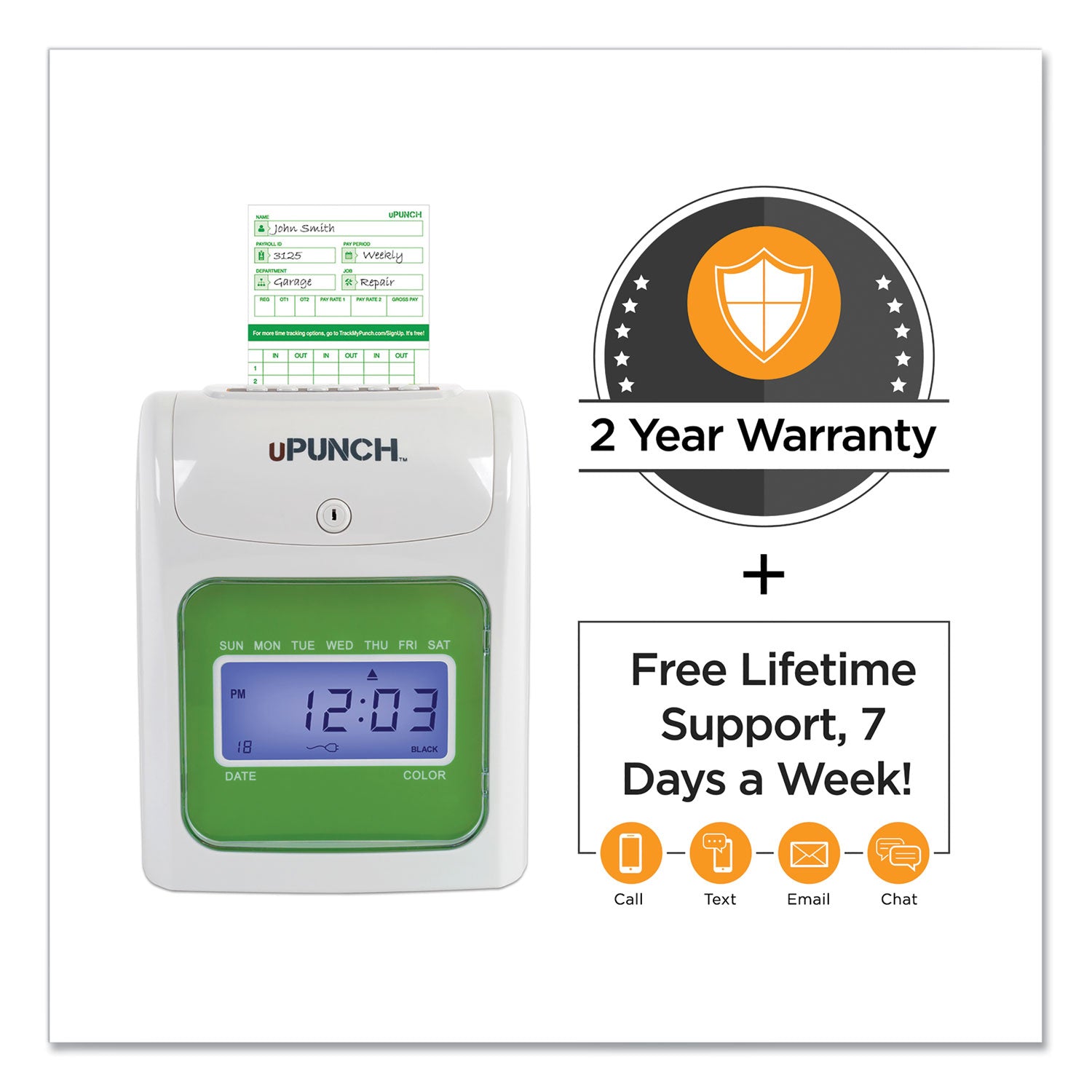 hn1500-electronic-non-calculating-time-clock-bundle-lcd-display-beige-green_ppzhn1500 - 2