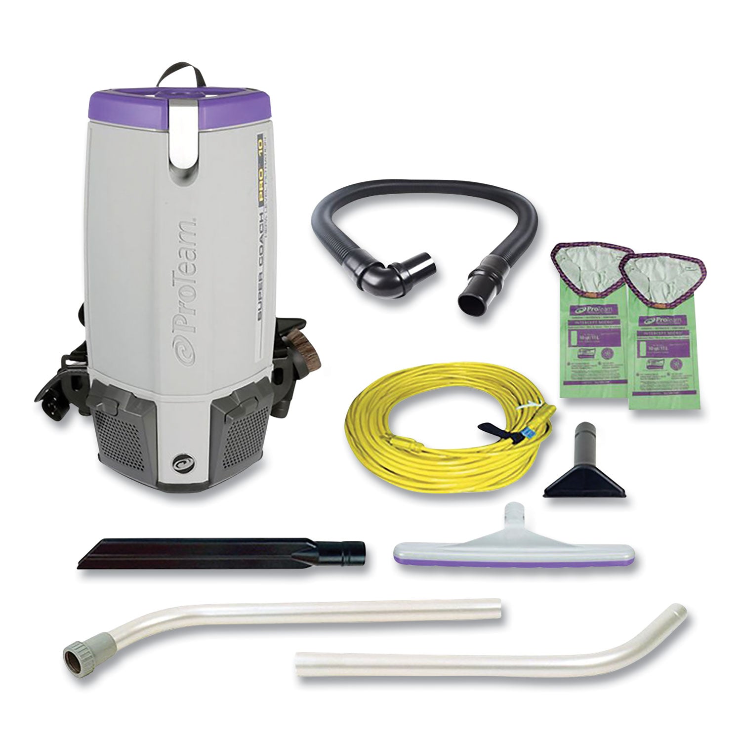 super-coach-pro-10-backpack-vacuum-with-xover-fixed-length-two-piece-wand-10-qt-tank-capacity-gray-purple_ptm107304 - 2