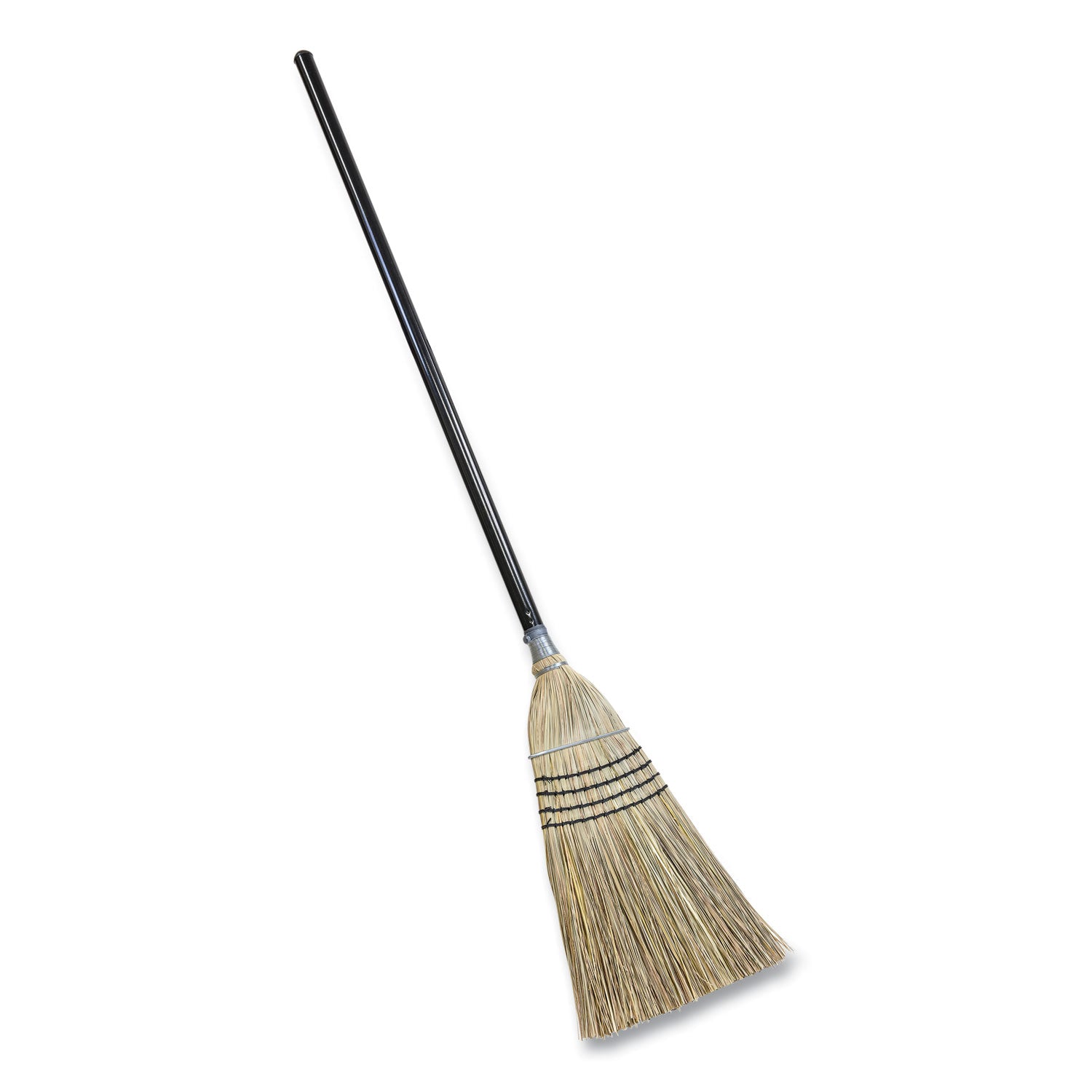 bulldozer-heavy-duty-outdoor-broom-natural-fiber-bristles-54-overall-length-black-natural_qck9316 - 1