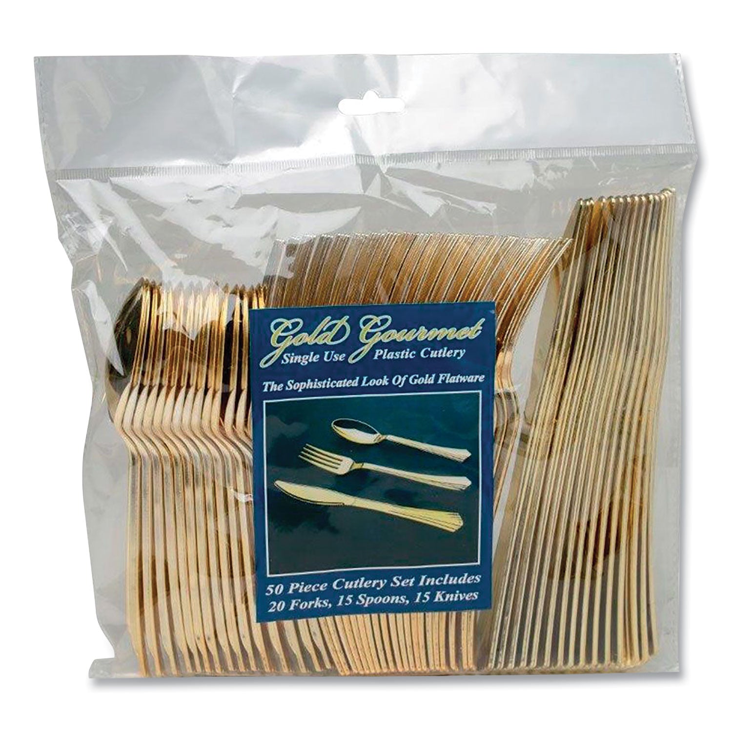 gourmet-gold-assorted-plastic-cutlery-mediumweight-20-forks-15-knives-15-spoons-pack_tbl8305ago - 2