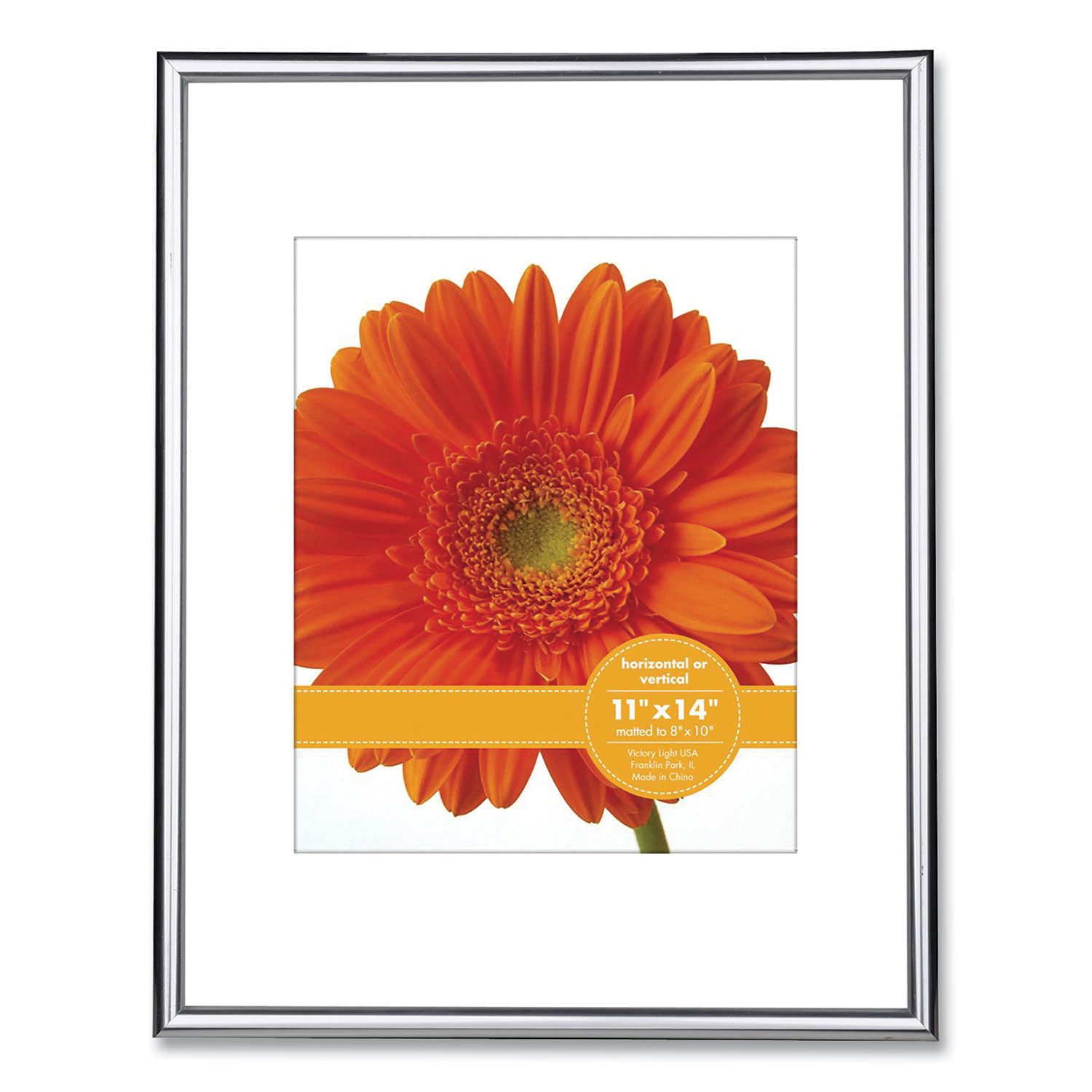 metallic-poster-frame-with-mat-8-x-10-insert-silver-black_vluvf2001b1114s - 1