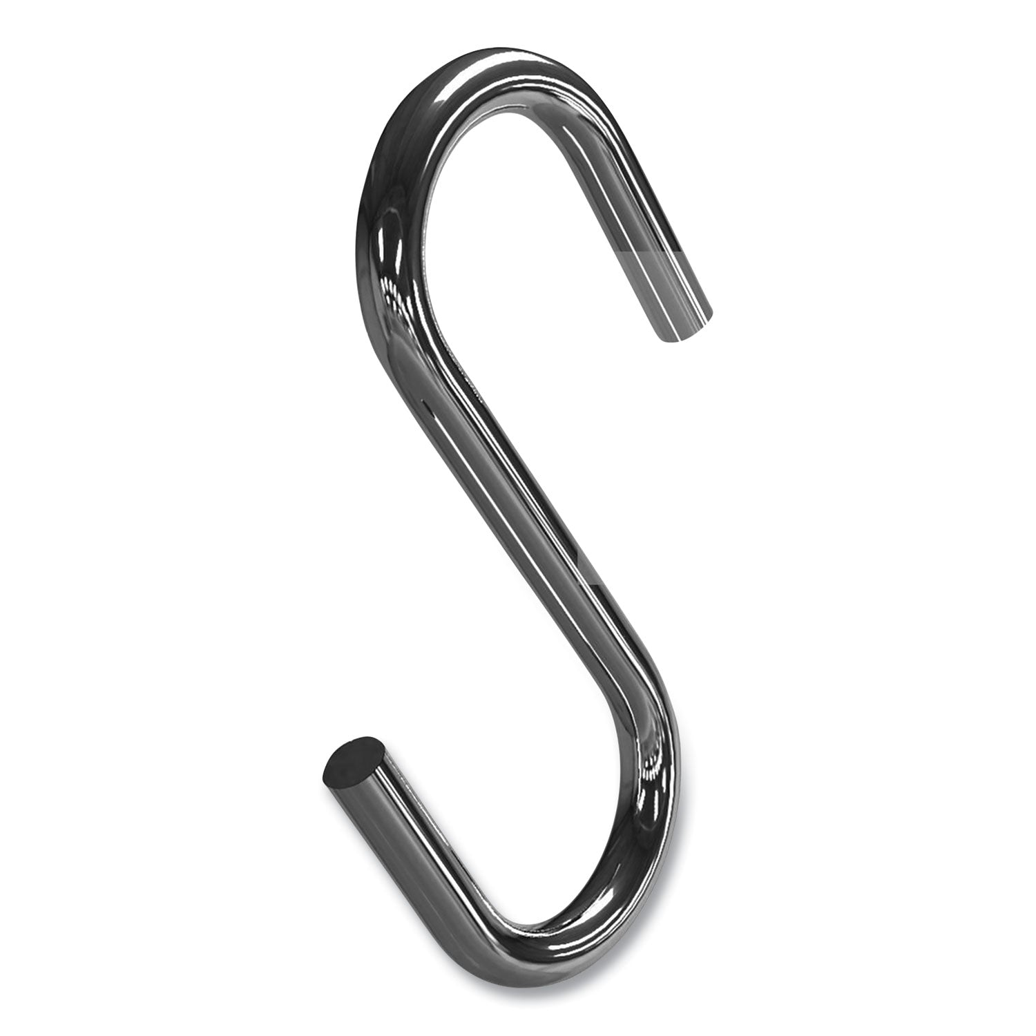 S Hooks, Metal, Silver, 50/Pack -