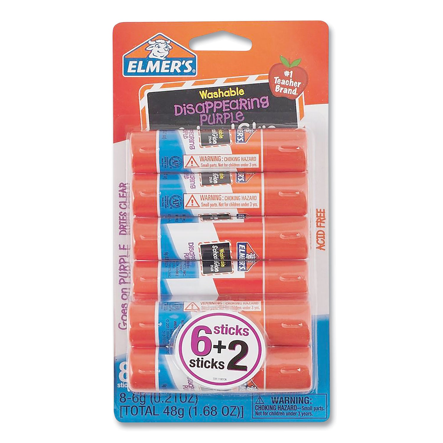 disappearing-purple-school-glue-stick-021-oz-dries-clear-8-pack_epie1591e1560 - 1
