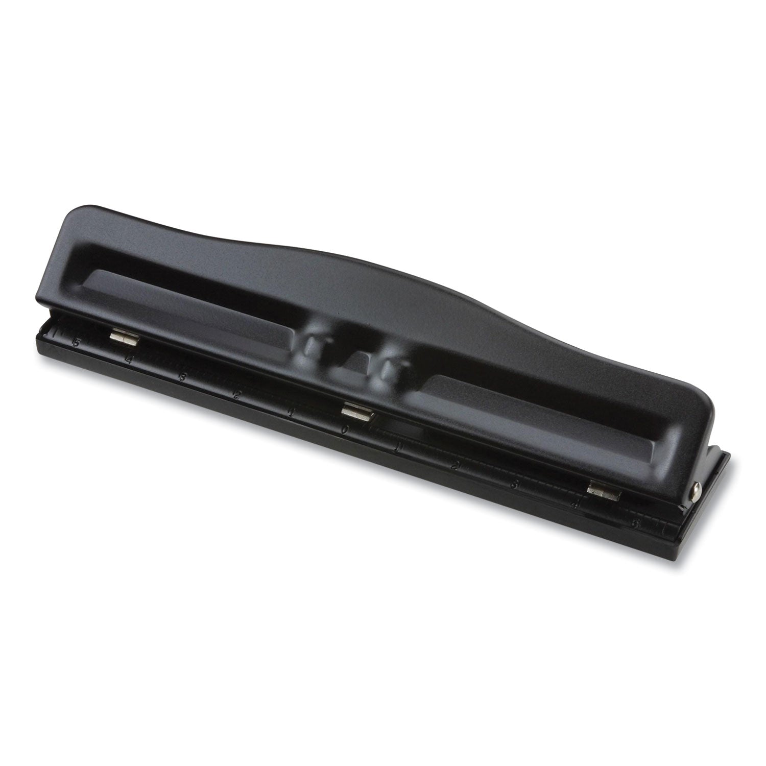11-Sheet Fully Adjustable Two-Three-Hole Punch, 9/32" Holes, Black -