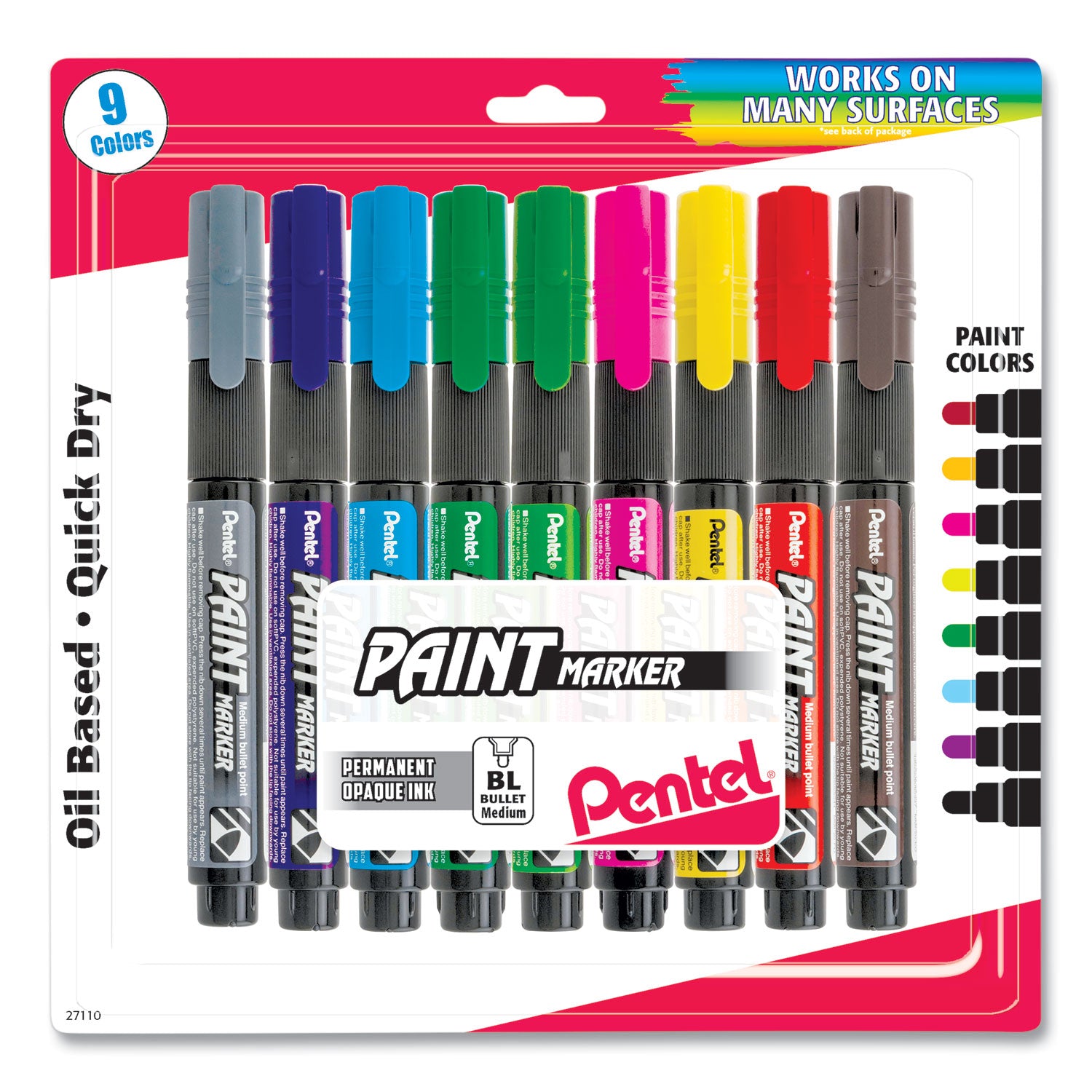 opaque-bullet-tip-paint-markers-medium-bullet-tip-assorted-colors-9-pack_penmmp20bp9m - 1
