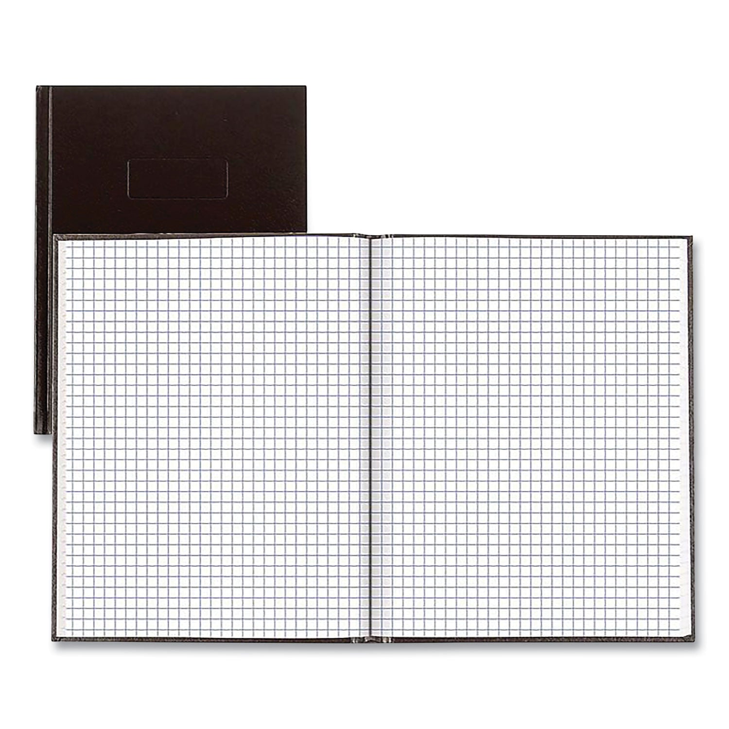 Professional Quad Notebook, Quadrille Rule (4 sq/in), Black Cover, (96) 9.25 x 7.25 Sheets -