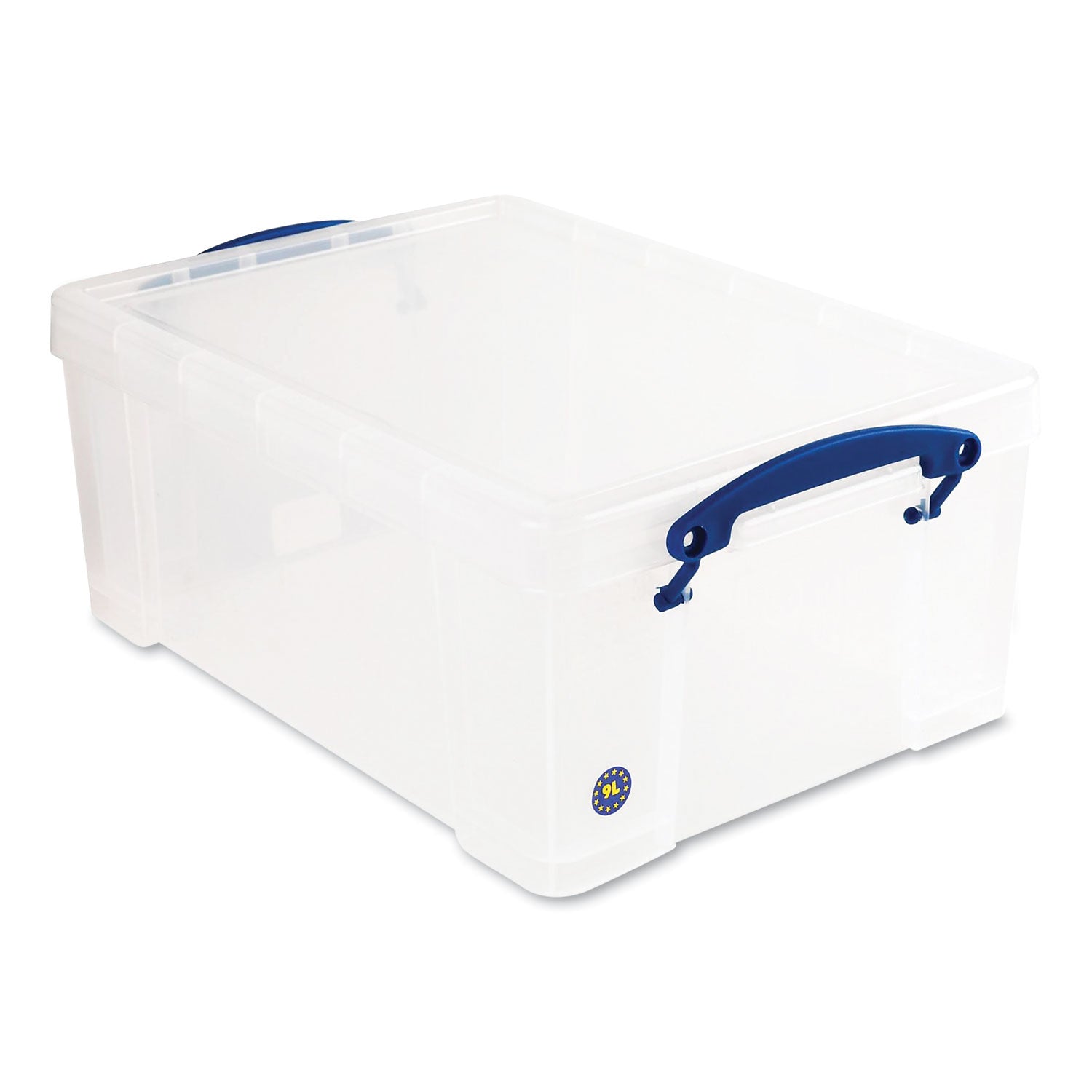 snap-lid-storage-bin-238-gal-1025-x-145-x-625-clear-blue_rua9litreclear - 1