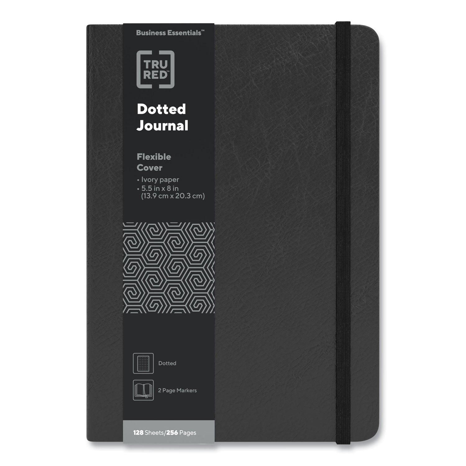 flexible-cover-business-journal-elastic-closure-1-subject-dotted-rule-black-cover-128-8-x-55-sheets_tud24377283 - 1