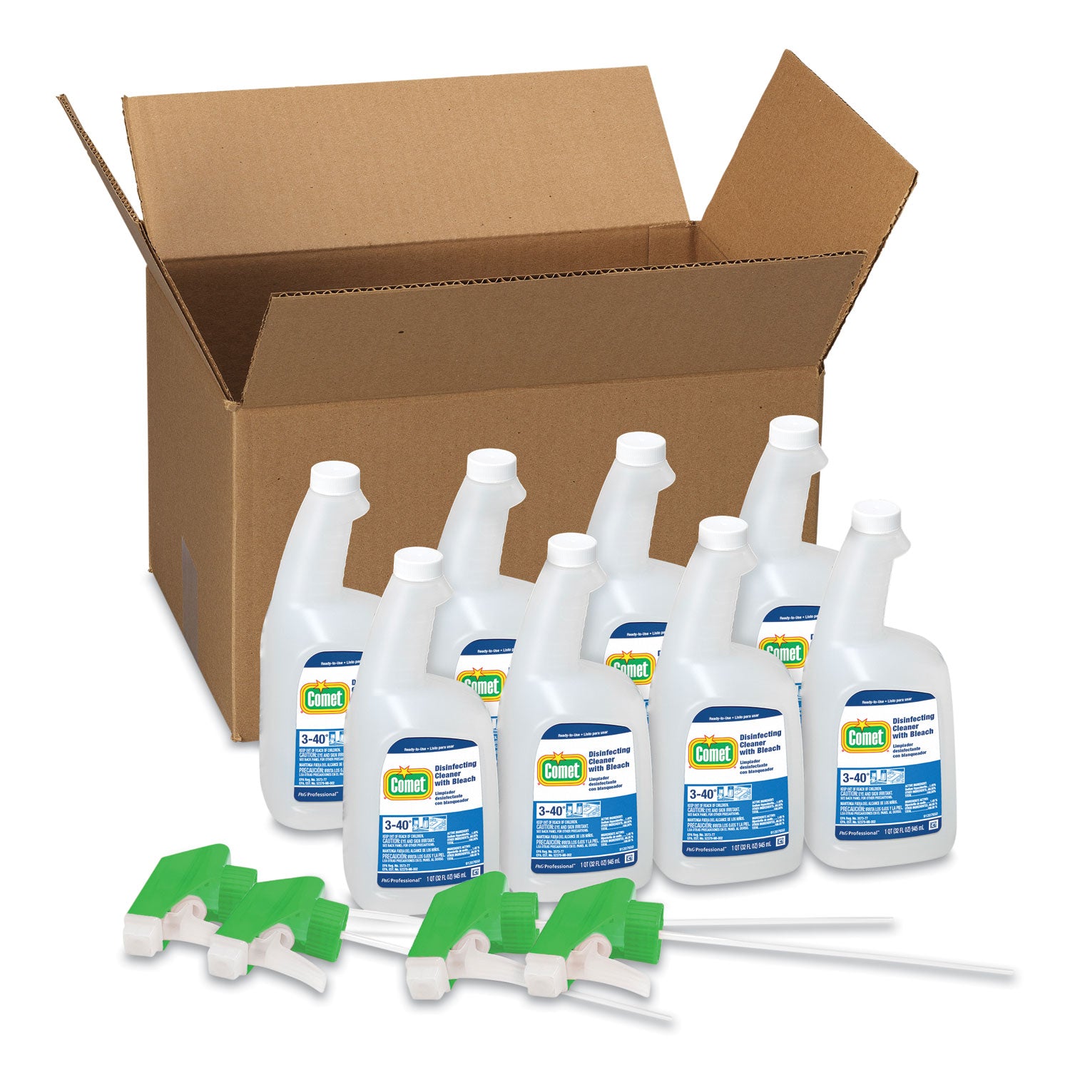 disinfecting-cleaner-with-bleach-32-oz-plastic-spray-bottle-fresh-scent-8-carton_pgc30314ct - 1