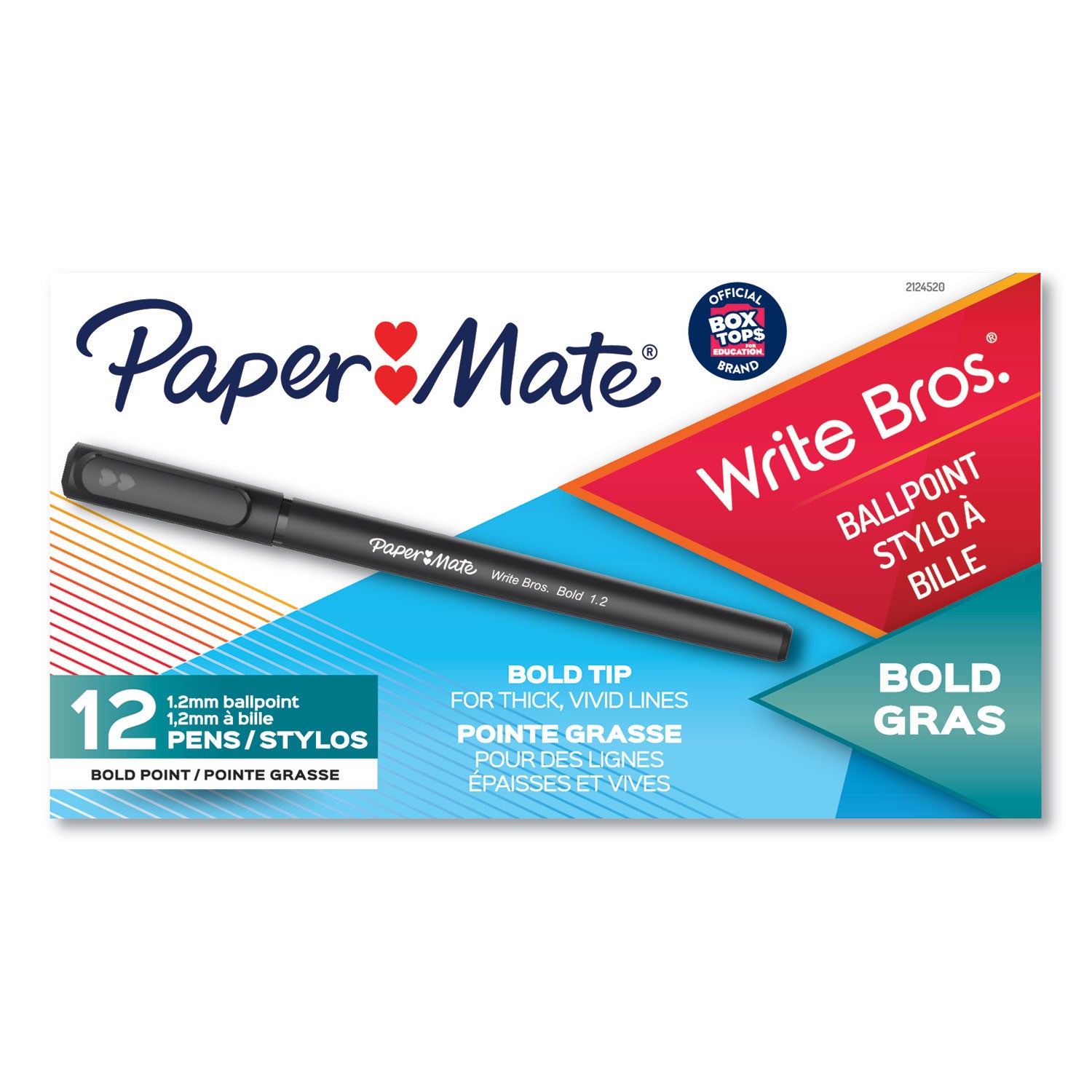 write-bros-ballpoint-pen-stick-bold-12-mm-black-ink-black-barrel-dozen_pap2124520 - 2