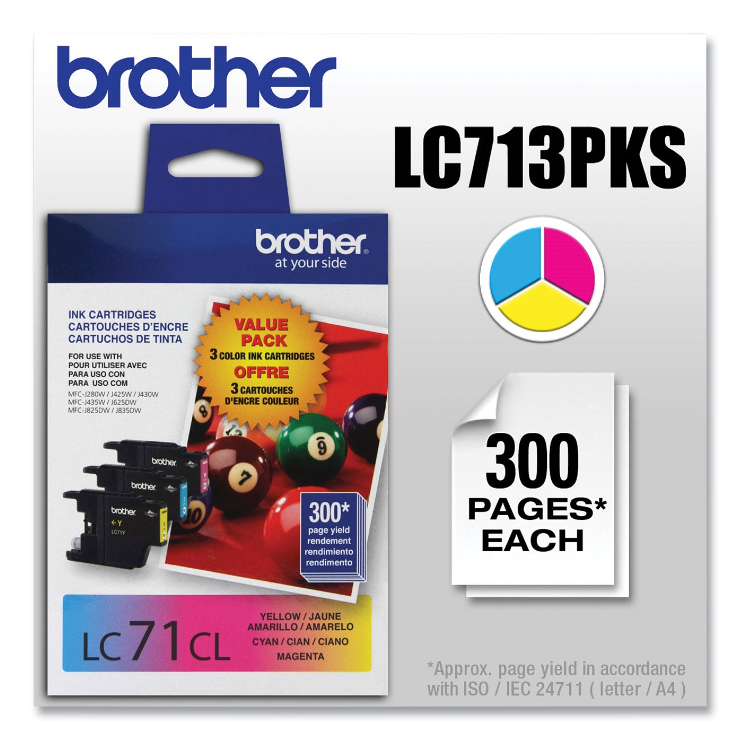 LC713PKS Innobella Ink, 300 Page-Yield, Cyan/Magenta/Yellow - 2