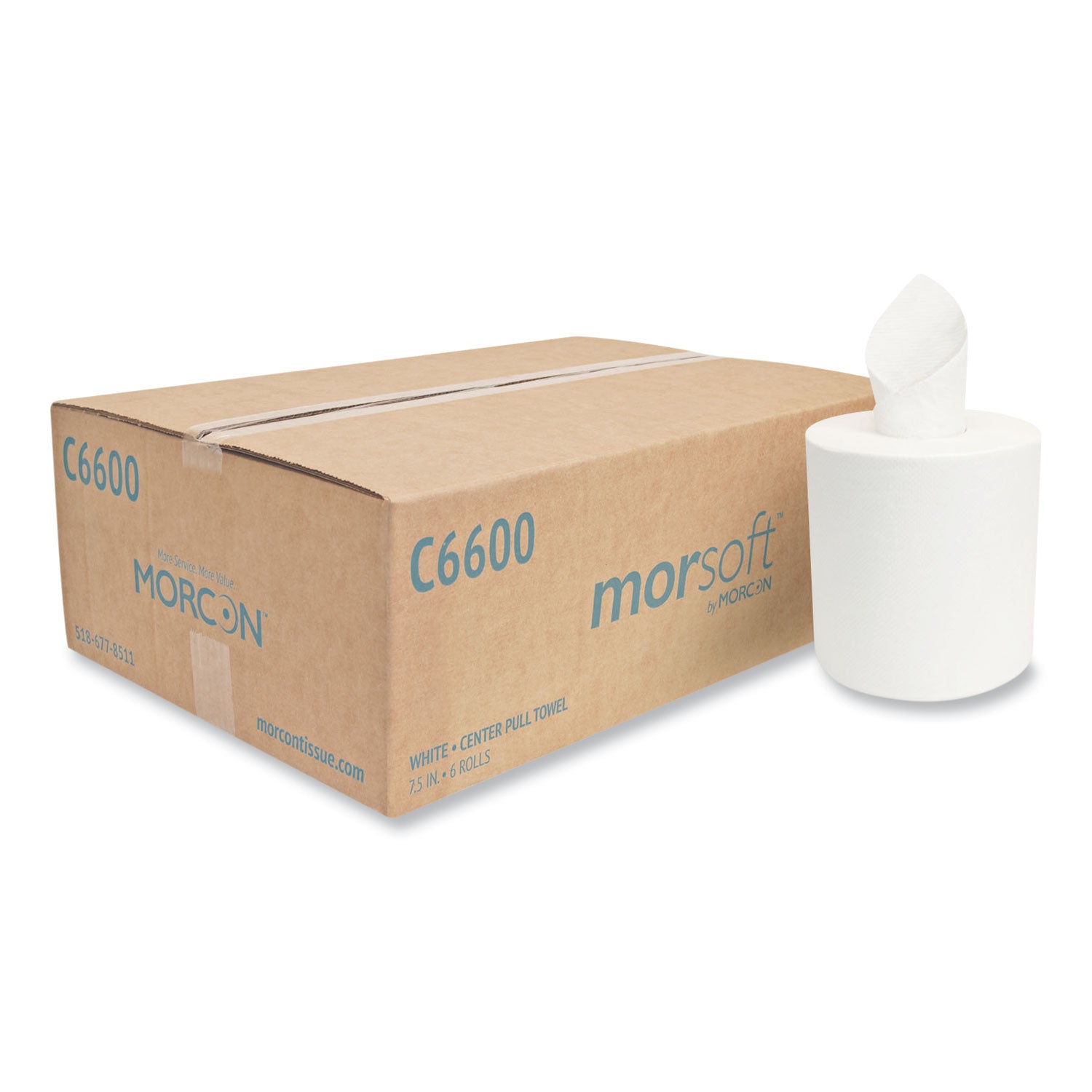 morsoft-center-pull-roll-towels-2-ply-69-dia-white-600-sheets-roll-6-rolls-carton_morc6600 - 1