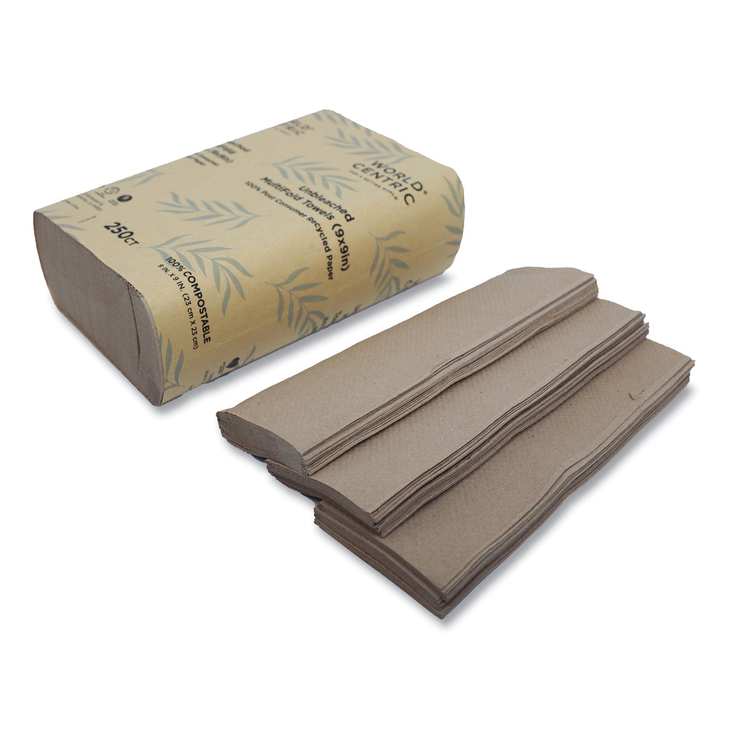 100-percent-pcw-recycled-paper-towels-1-ply-9-x-9-natural-250-pack-16-packs-carton_wortwpamf - 1