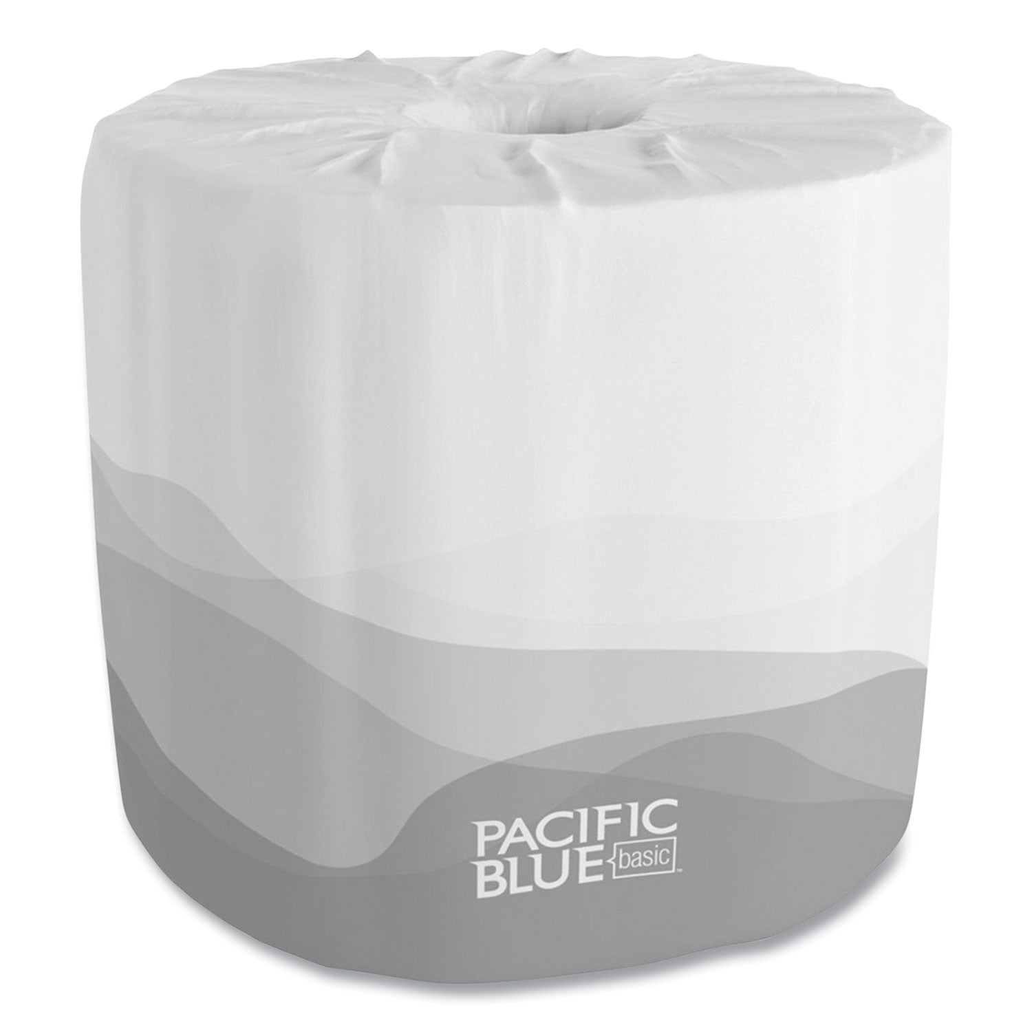 Pacific Blue Basic Bathroom Tissue, Septic Safe, 1-Ply, White, 1,210 Sheets/Roll, 80 Rolls/Carton -