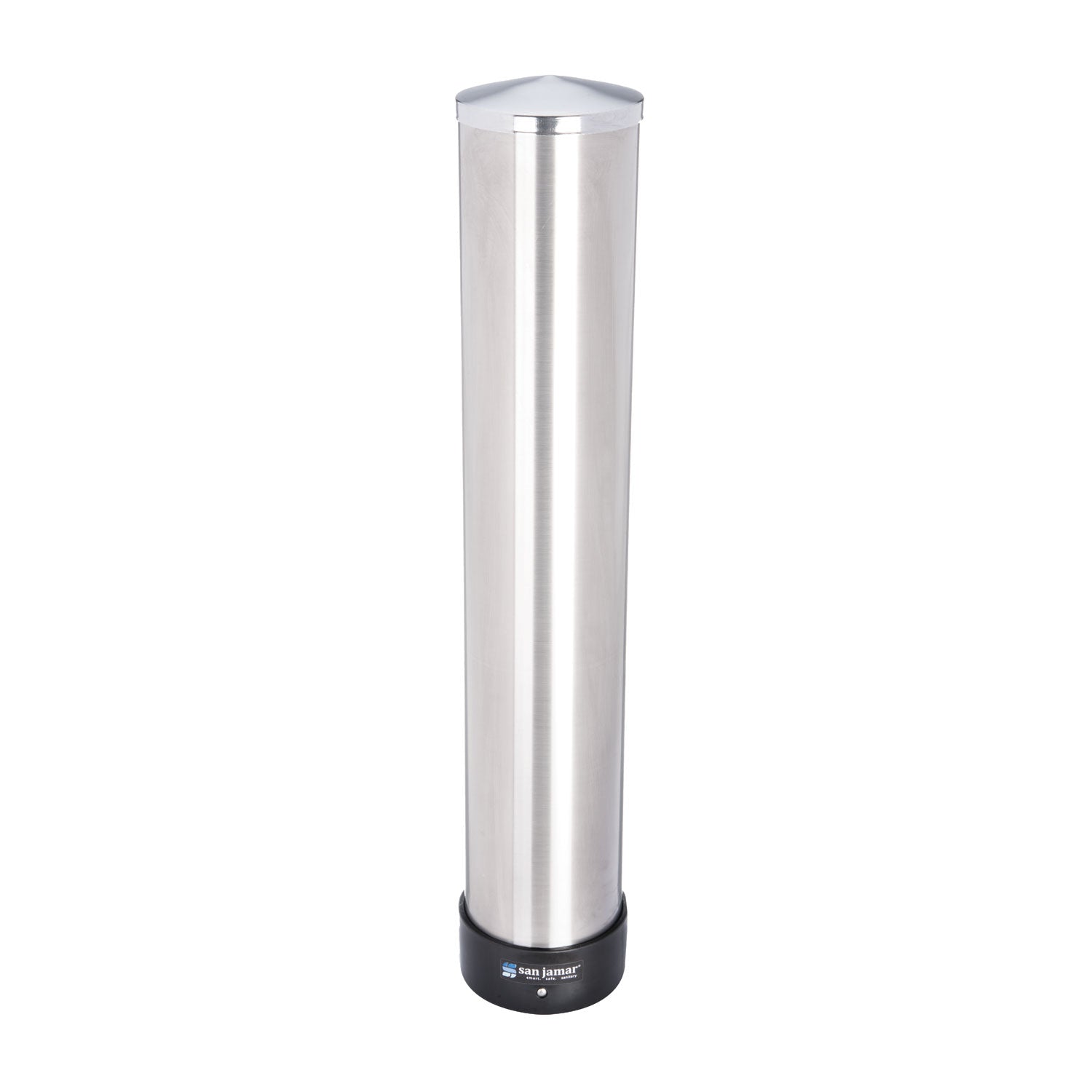Large Water Cup Dispenser with Removable Cap, For 12 oz to 24 oz Cups, Stainless Steel -