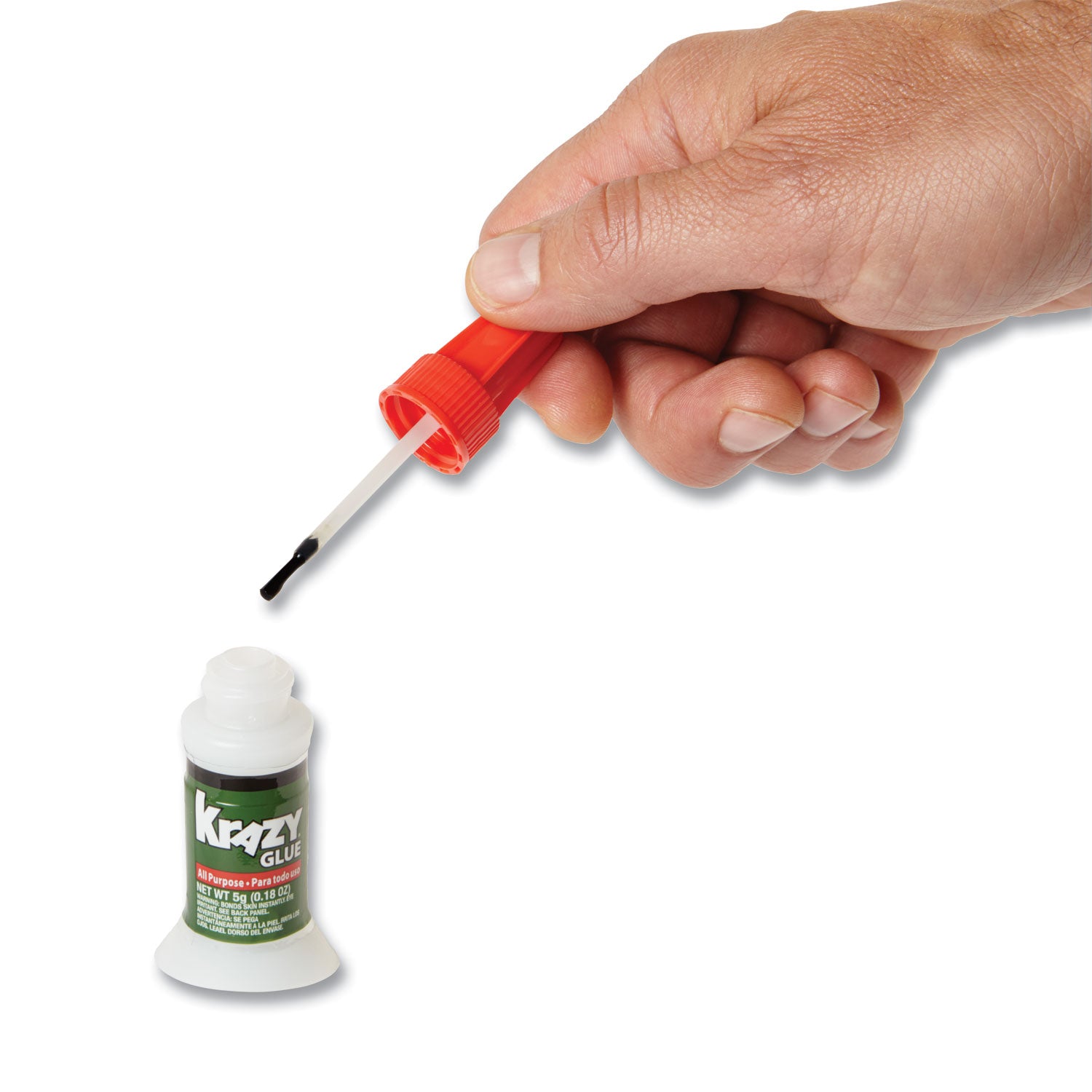 All Purpose Brush-On Krazy Glue, 0.17 oz, Dries Clear -
