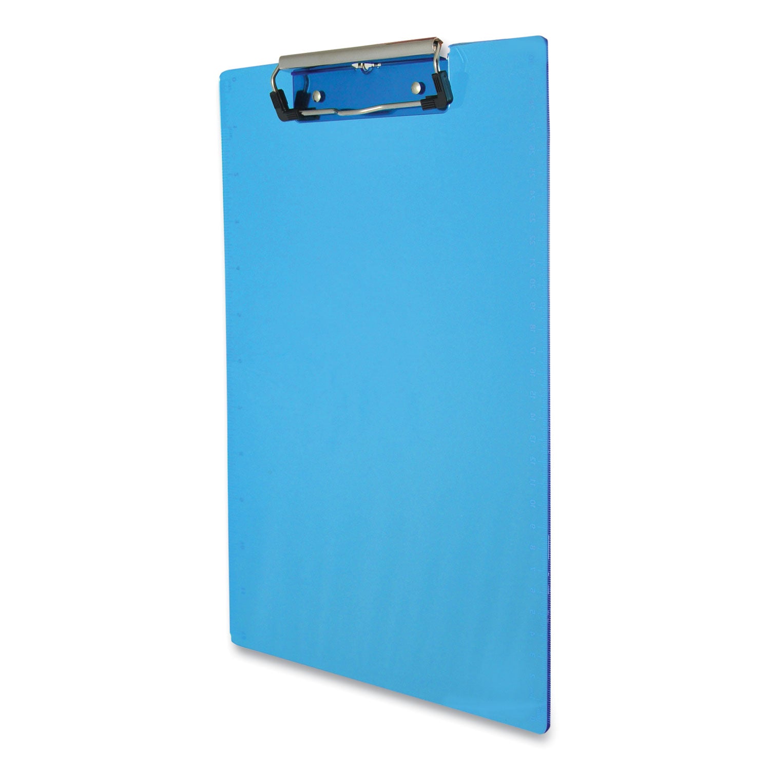 Acrylic Clipboard, 0.5" Clip Capacity, Holds 8.5 x 11 Sheets, Transparent Blue -