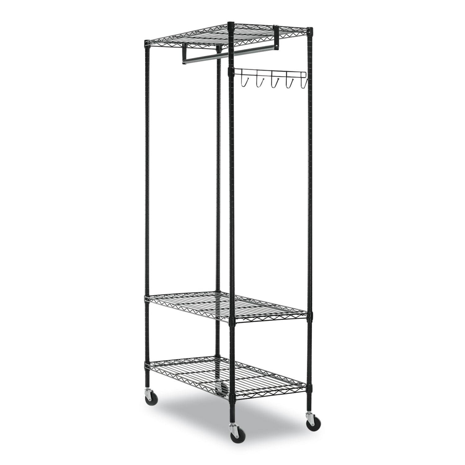 wire-shelving-garment-rack-40-garments-48w-x-18d-x-75h-black_alegr364818bl - 2