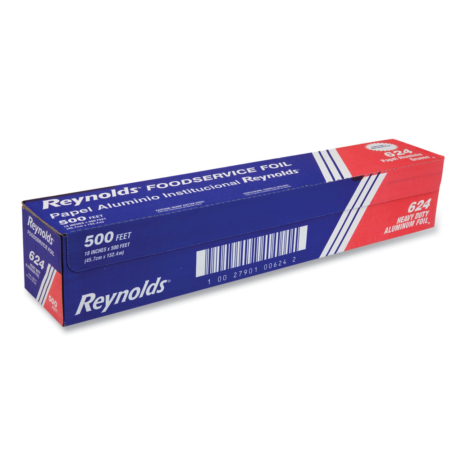 Heavy Duty Aluminum Foil Roll, 18" x 500 ft, Silver -