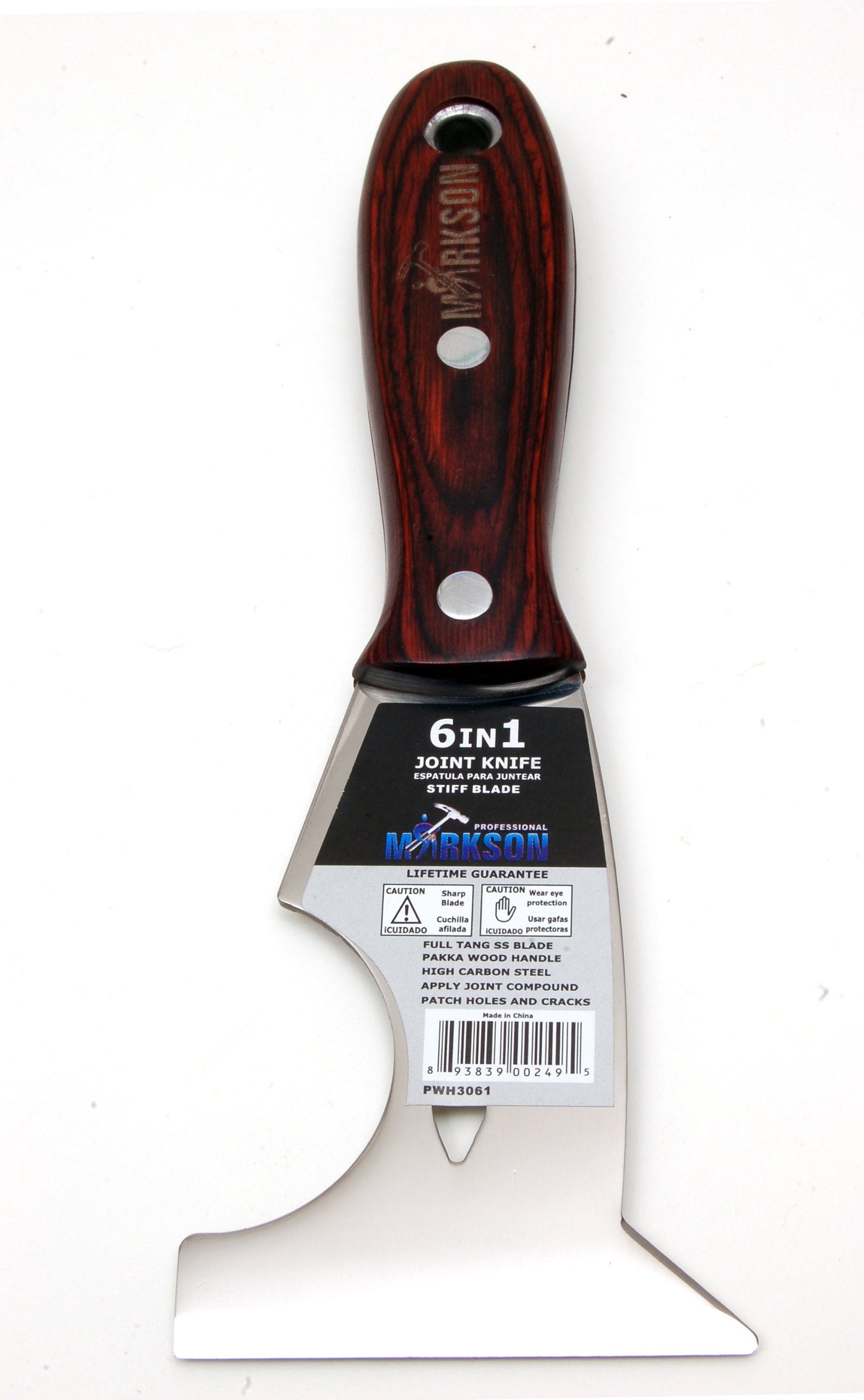 6-In-1 Pakka Wooden Handle Stainless Steel Stiff Blade Joint Knife