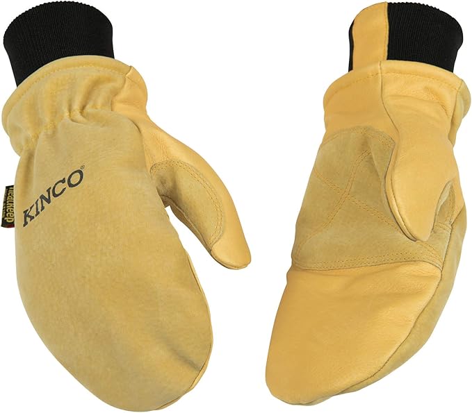Kinco - Premium Leather Work and Ski Mitt with Nikwax Waterproof Wax, (901T), Size 4