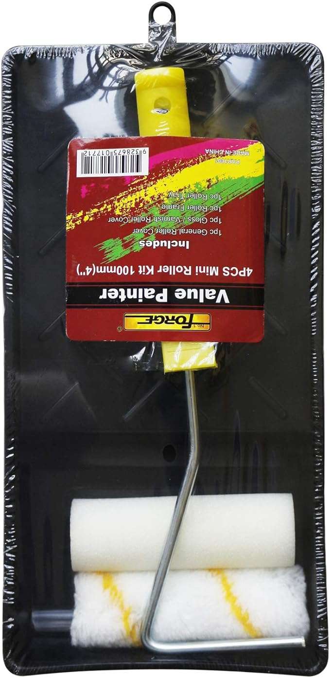 4"W Mini Paint Roller Kit, 4 Pieces - 1