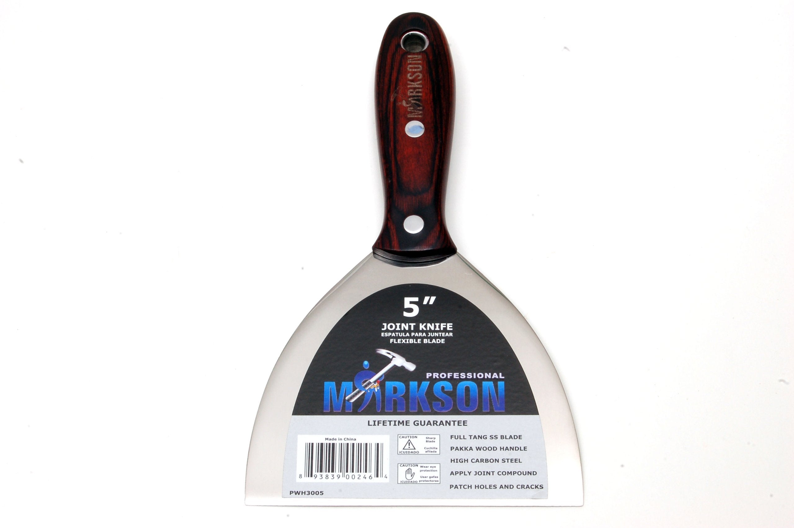 5" Pakka Wooden Handle Stainless Steel Putty Knife