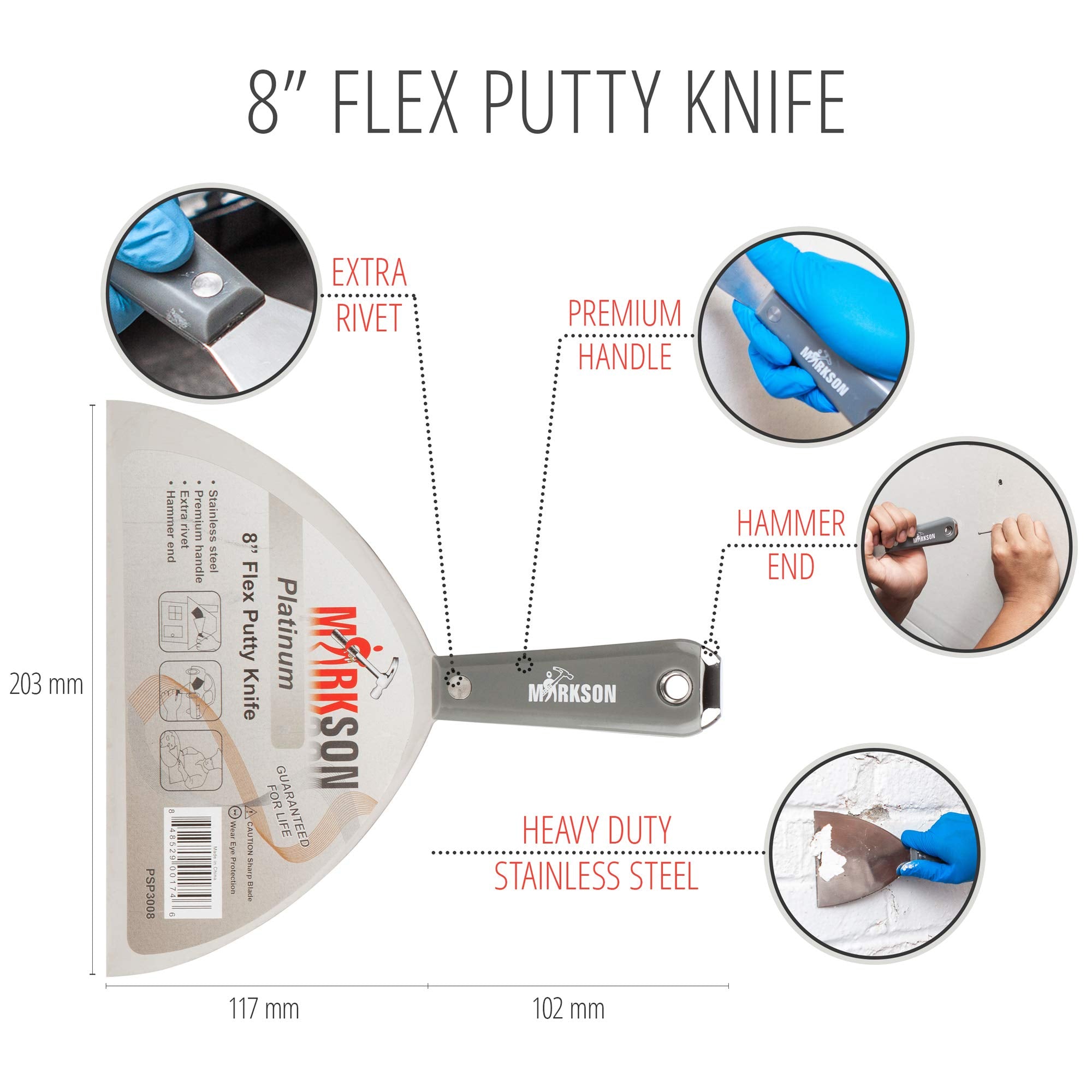 Platinum 8" SS Blade Flex Putty Knife