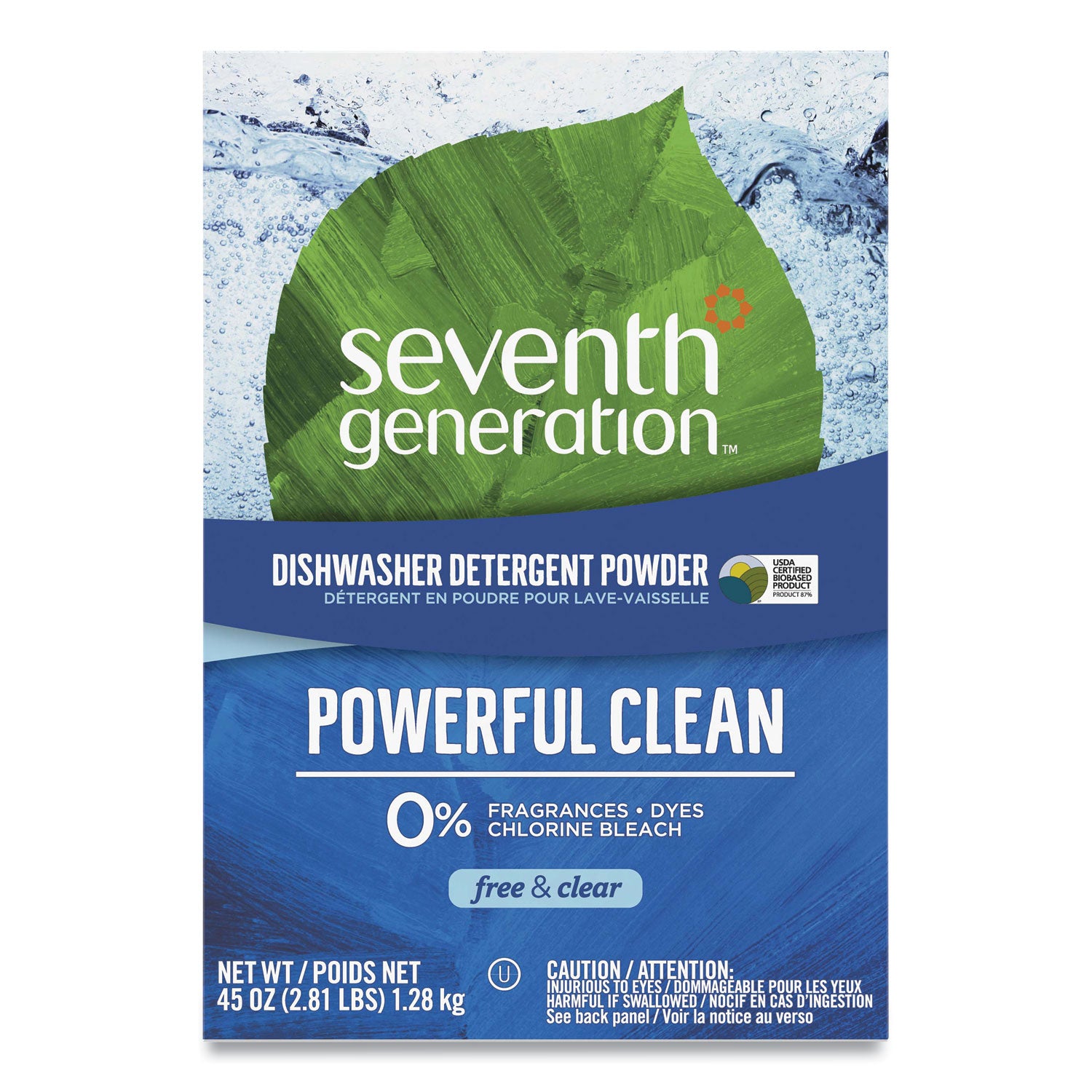 Automatic Dishwasher Powder, Free and Clear, 45oz Box -
