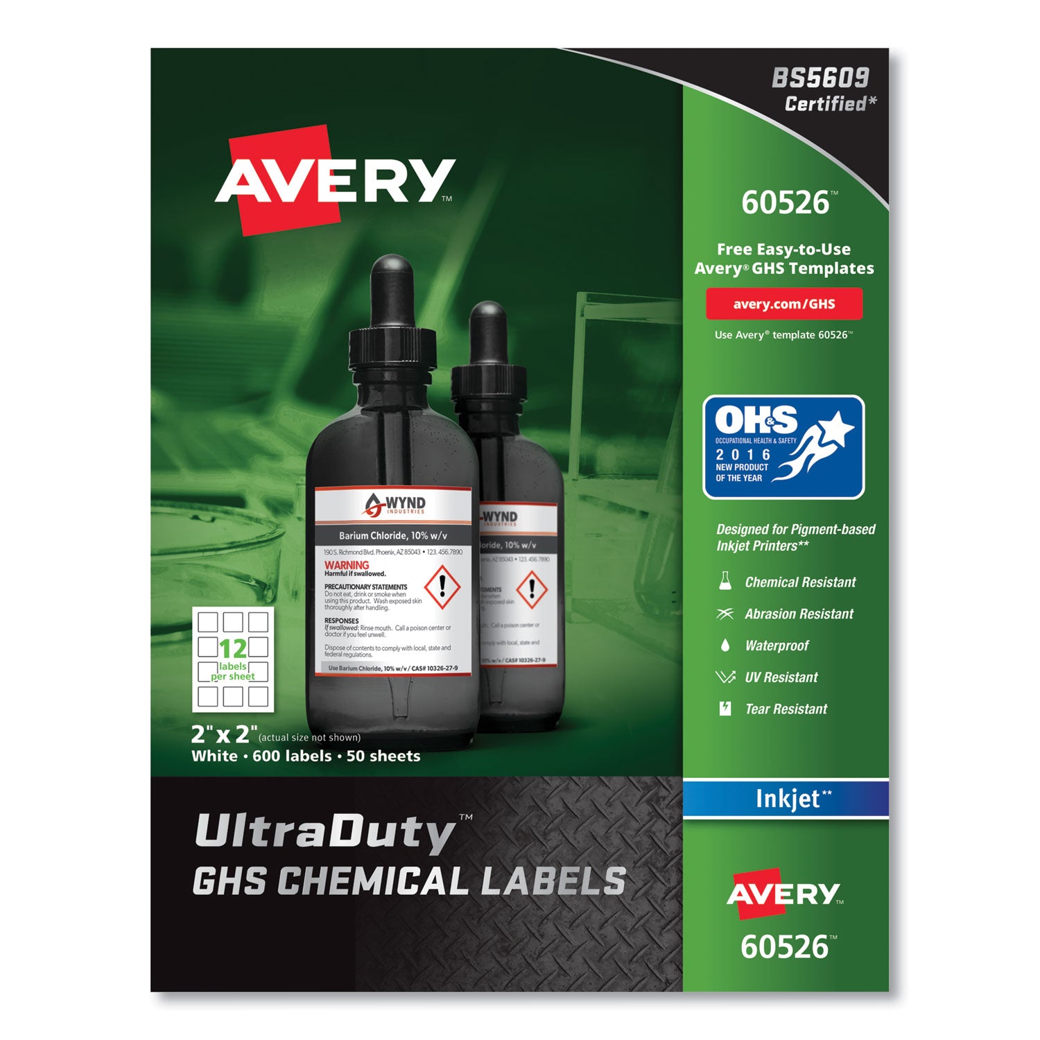 ultraduty-ghs-chemical-waterproof-and-uv-resistant-labels-2-x-2-white-12-sheet-50-sheets-pack_ave60526 - 1