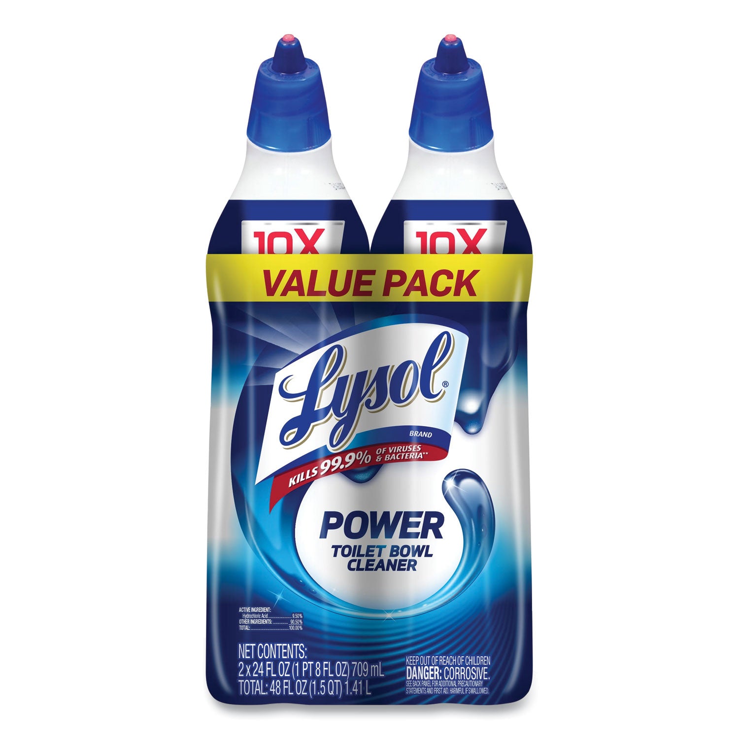 Disinfectant Toilet Bowl Cleaner, Atlantic Fresh, 24 oz Bottle, 2/Pack - 3