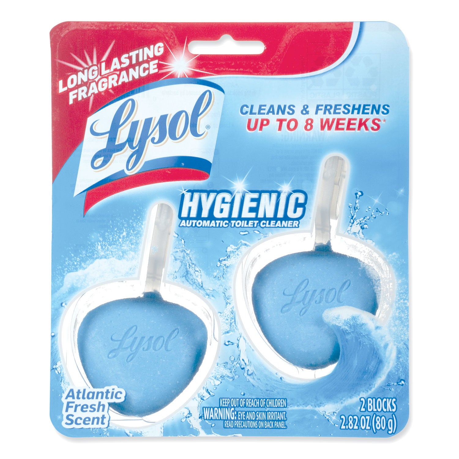 Hygienic Automatic Toilet Bowl Cleaner, Atlantic Fresh, 2/Pack -