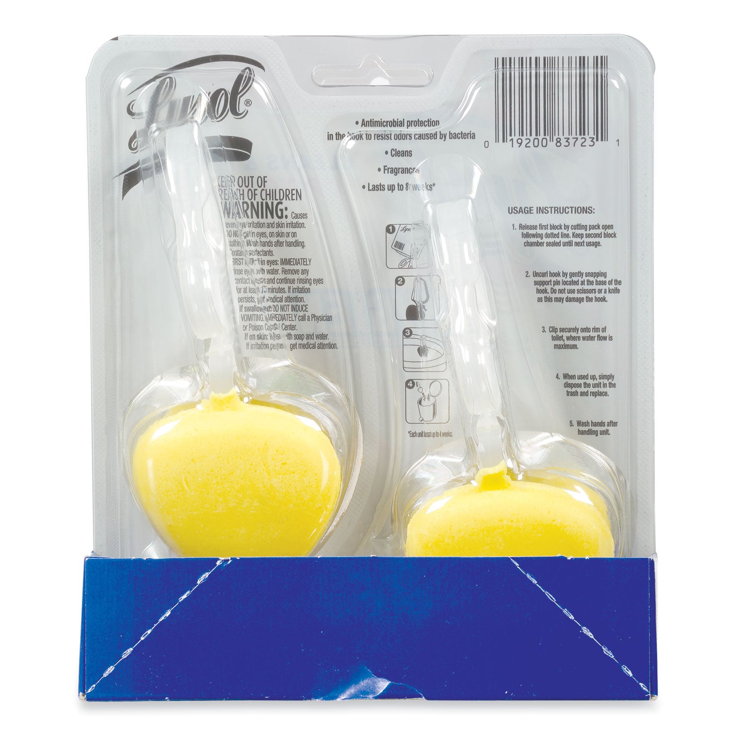 Hygienic Automatic Toilet Bowl Cleaner, Lemon Breeze, 2/Pack -