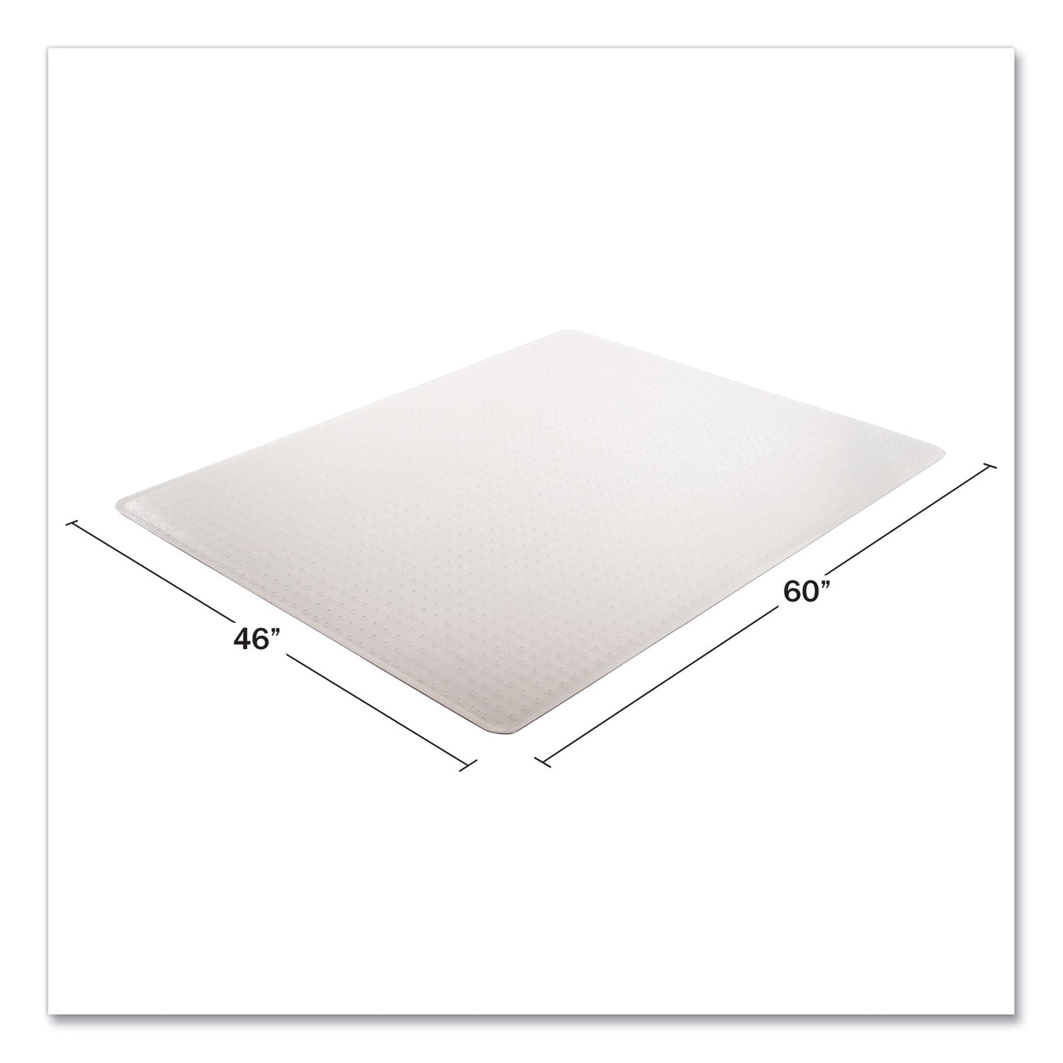 ExecuMat All Day Use Chair Mat for High Pile Carpet, 46 x 60, Rectangular, Clear -