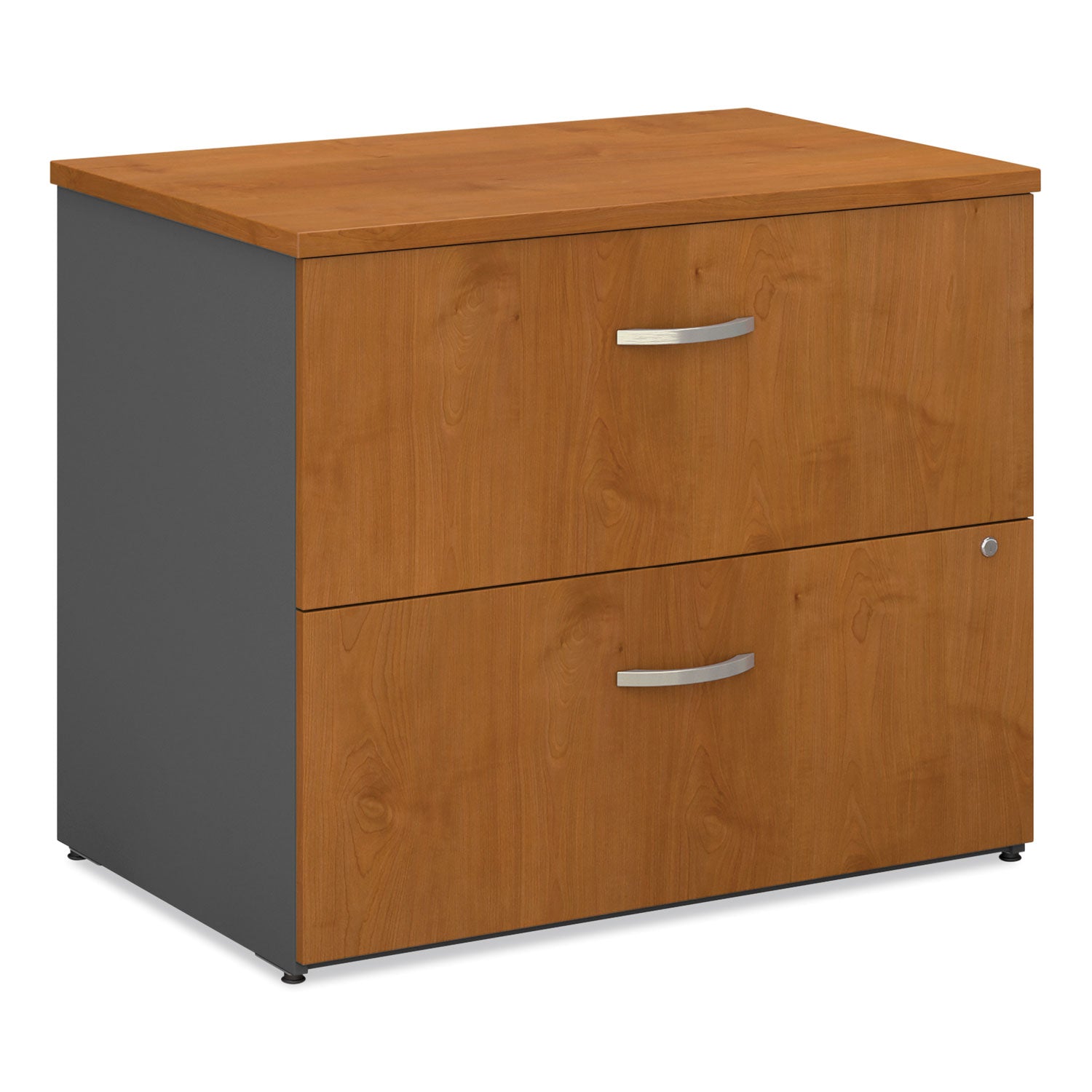 Series C Lateral File, 2 Legal/Letter/A4/A5-Size File Drawers, Natural Cherry/Graphite Gray, 35.75" x 23.38" x 29.88 -