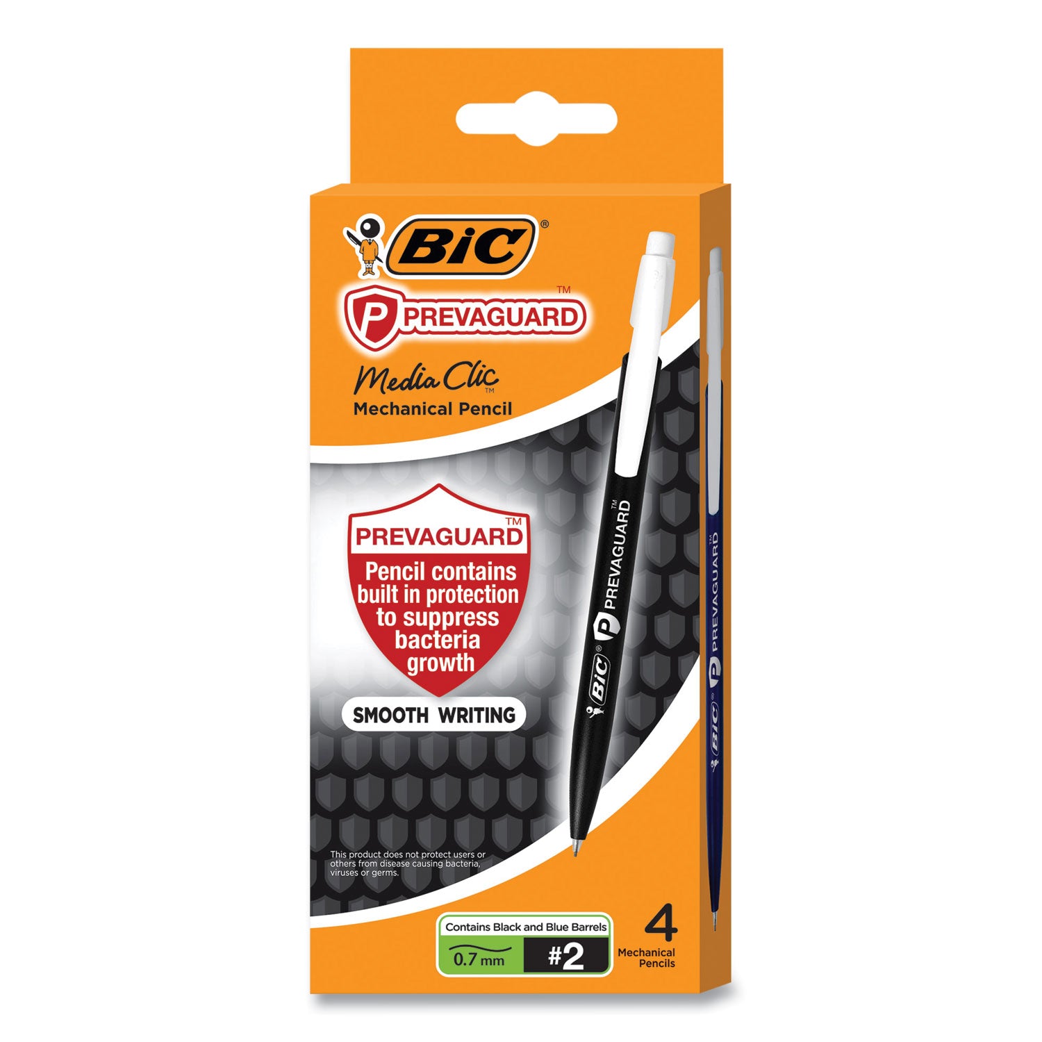 prevaguard-media-clic-mechanical-pencils-07-mm-hb-#2-black-lead-2-black-barrel-2-blue-barrel-4-pack_bicmpcmap4 - 2