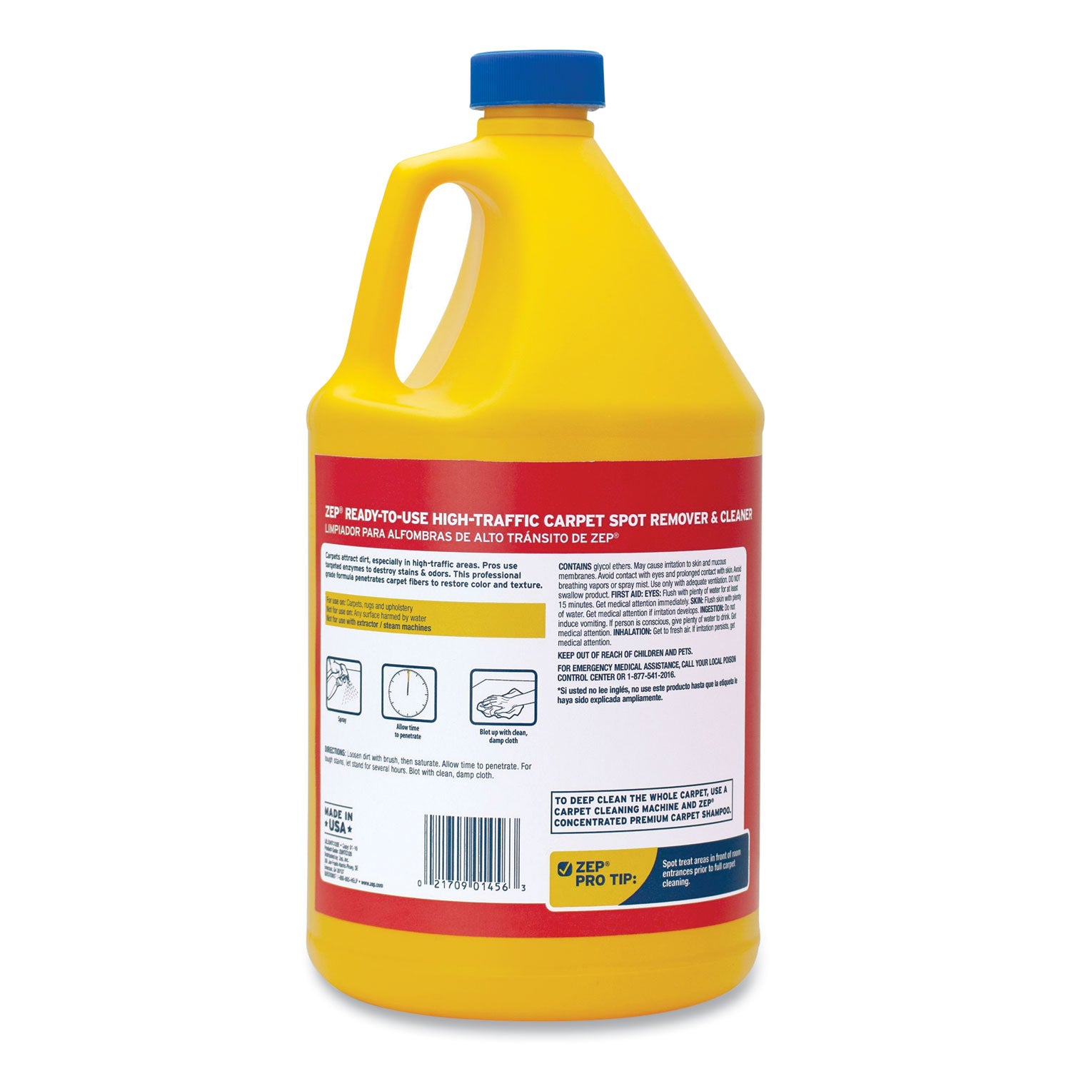 High Traffic Carpet Cleaner, 128 oz Bottle - 2