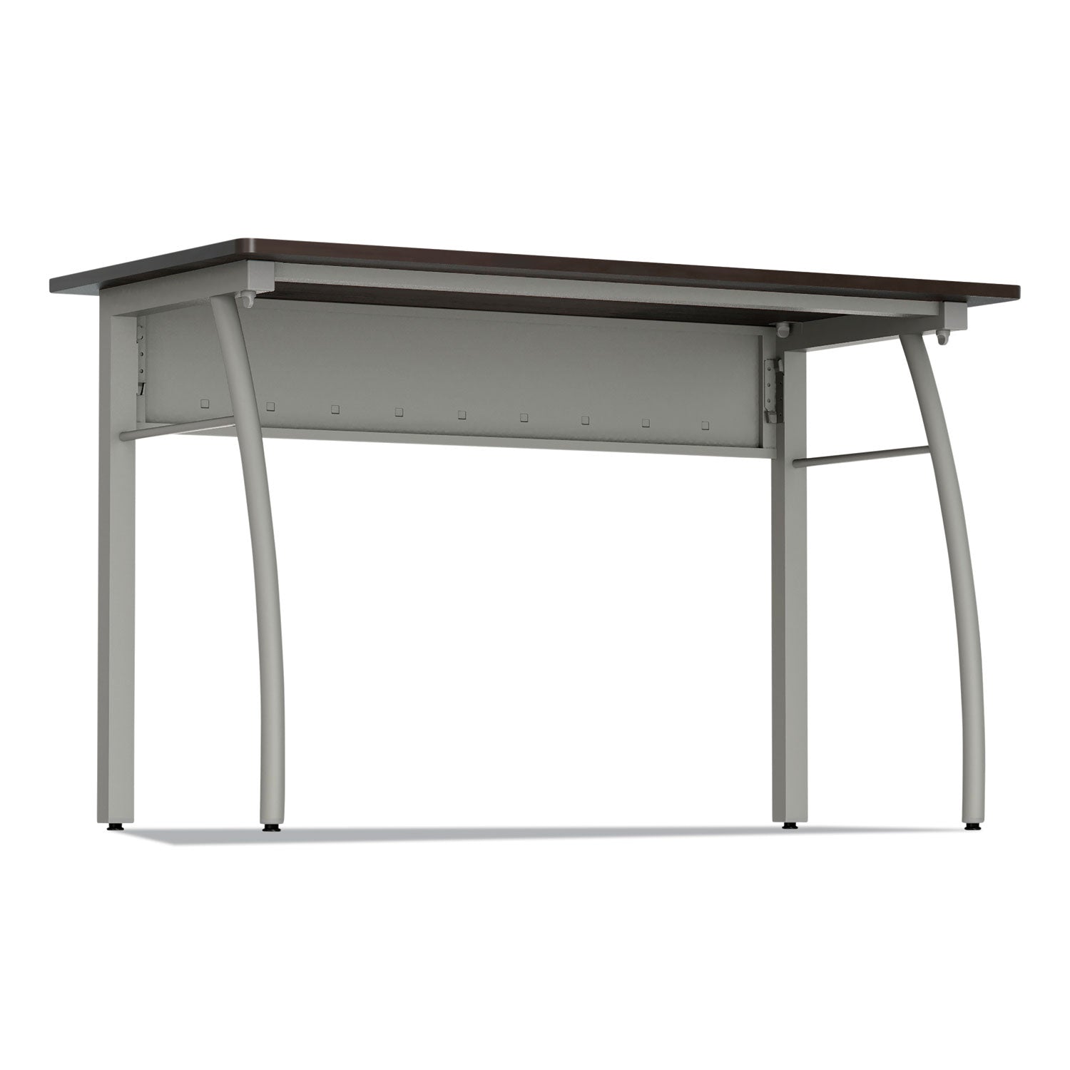 Trento Line Rectangular Desk, 47.25" x 23.63" x 29.5", Mocha/Gray -