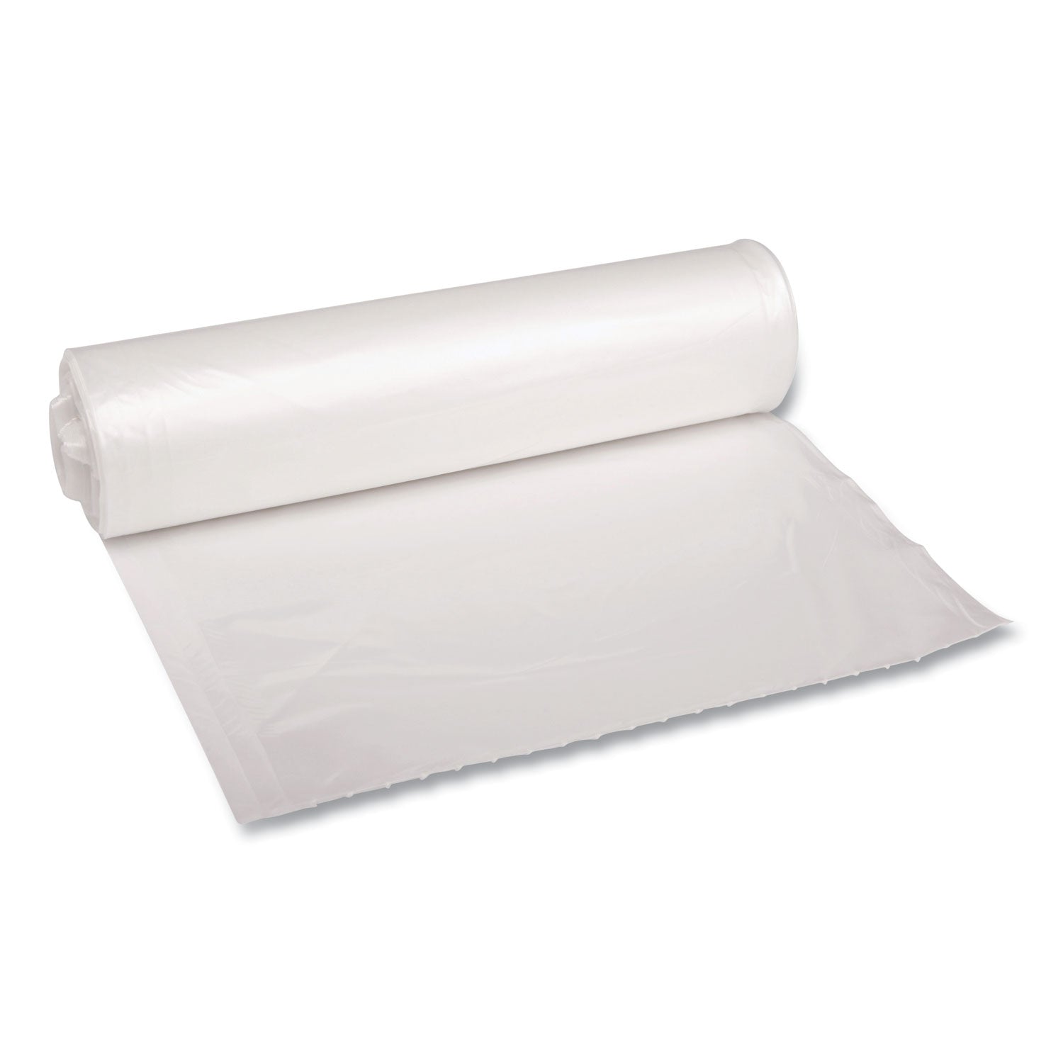 Recycled Low-Density Polyethylene Can Liners, 33 gal, 1.4 mil, 33" x 39", Clear, 10 Bags/Roll, 10 Rolls/Carton - 1