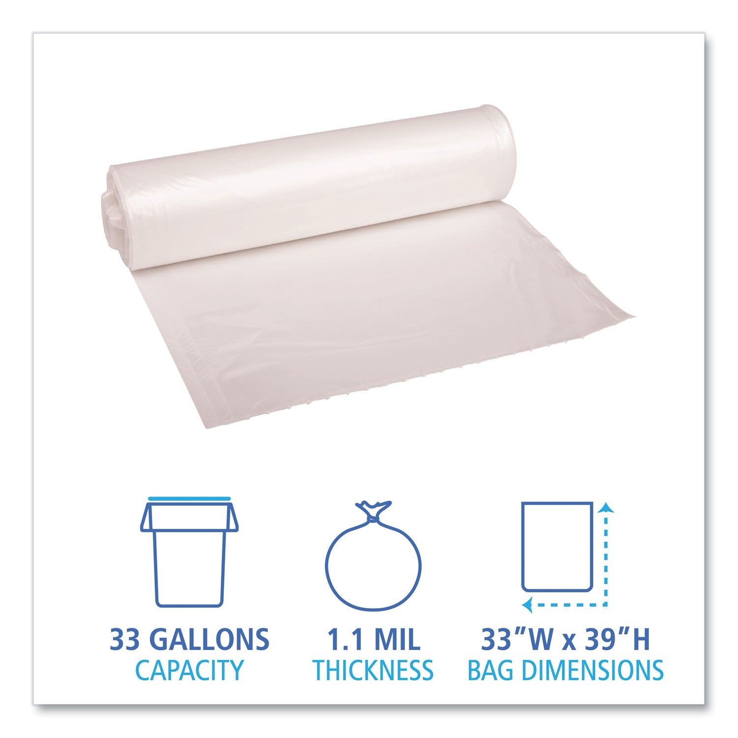 recycled-low-density-polyethylene-can-liners-33-gal-11-mil-33-x-39-clear-10-bags-roll-10-rolls-carton_bwk530 - 2