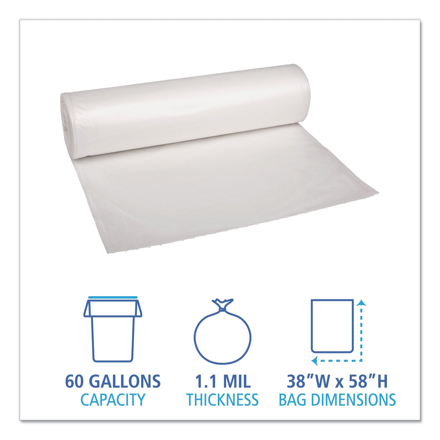recycled-low-density-polyethylene-can-liners-60-gal-11-mil-38-x-58-clear-10-bags-roll-10-rolls-carton_bwk533 - 2
