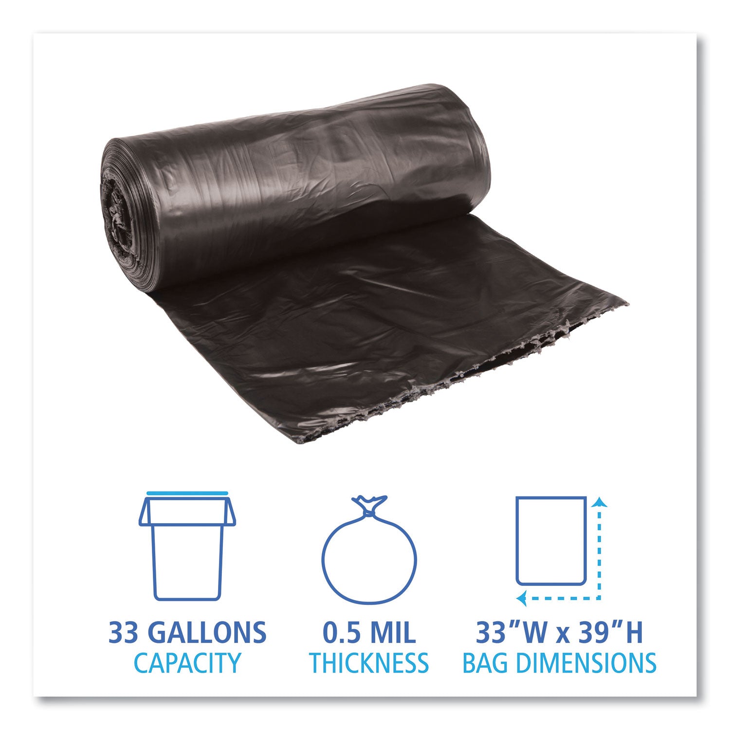 low-density-waste-can-liners-33-gal-05-mil-33-x-39-black-25-bags-roll-8-rolls-carton_bwk3339h - 2