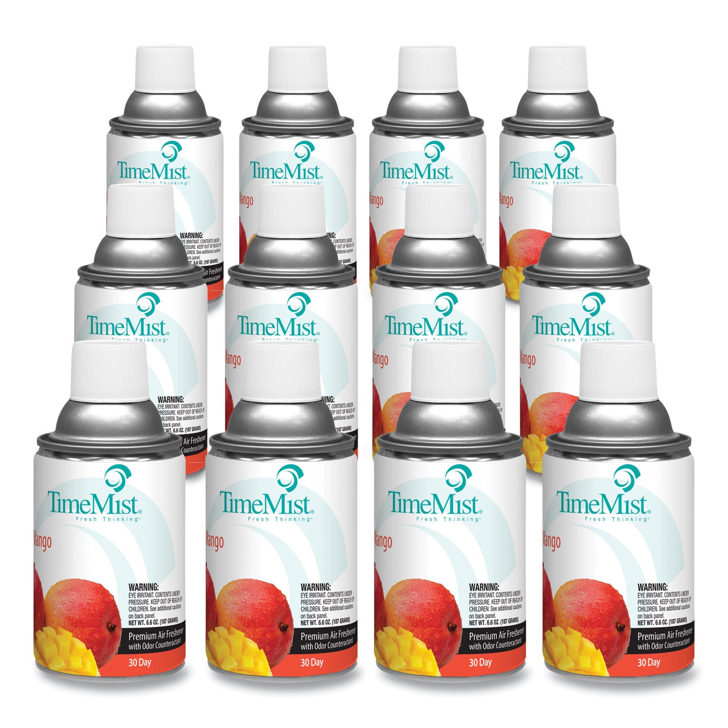 Premium Metered Air Freshener Refill, Mango, 6.6 oz Aerosol Spray, 12/Carton - 1
