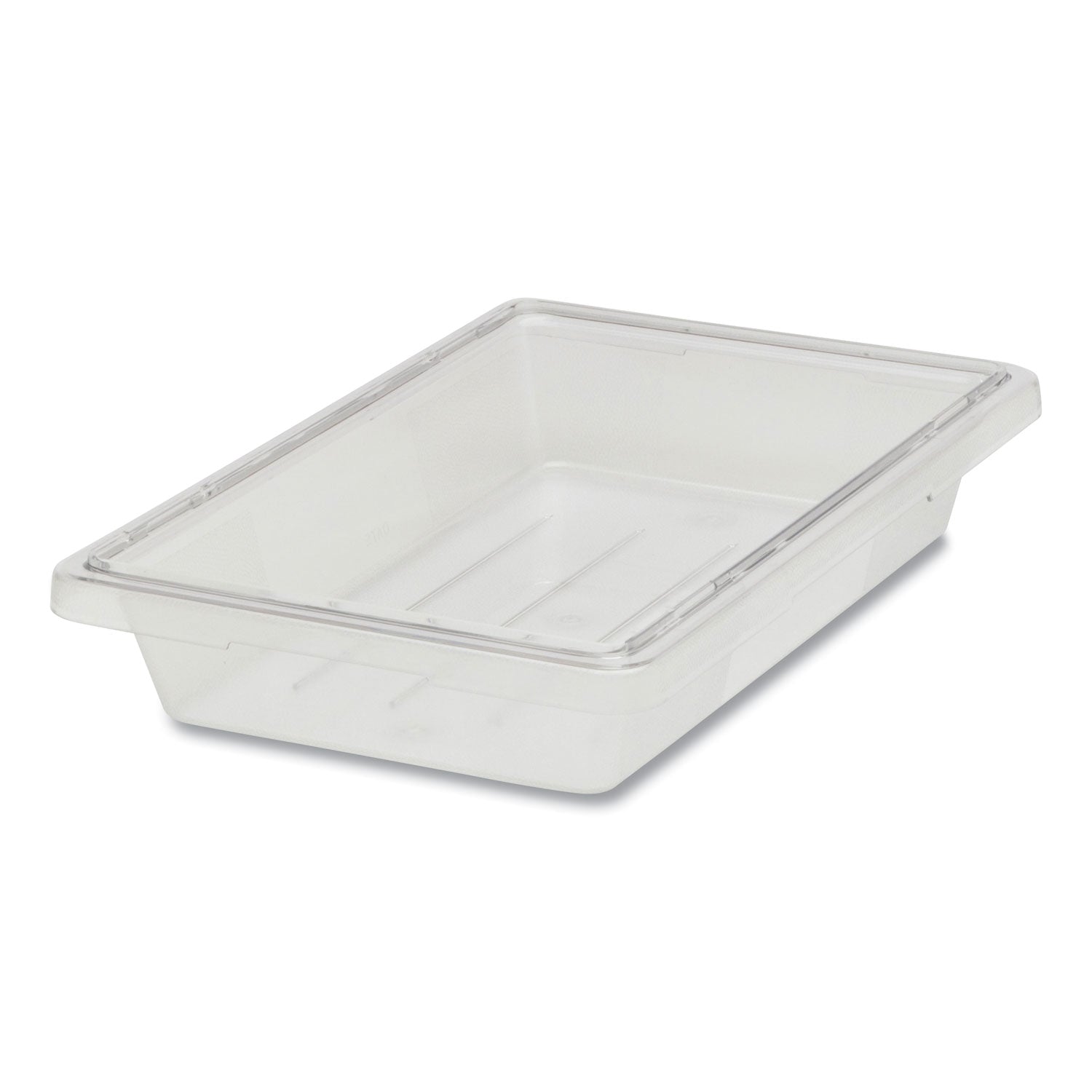 Food/Tote Boxes, 5 gal, 12 x 18 x 9, Clear, Plastic -