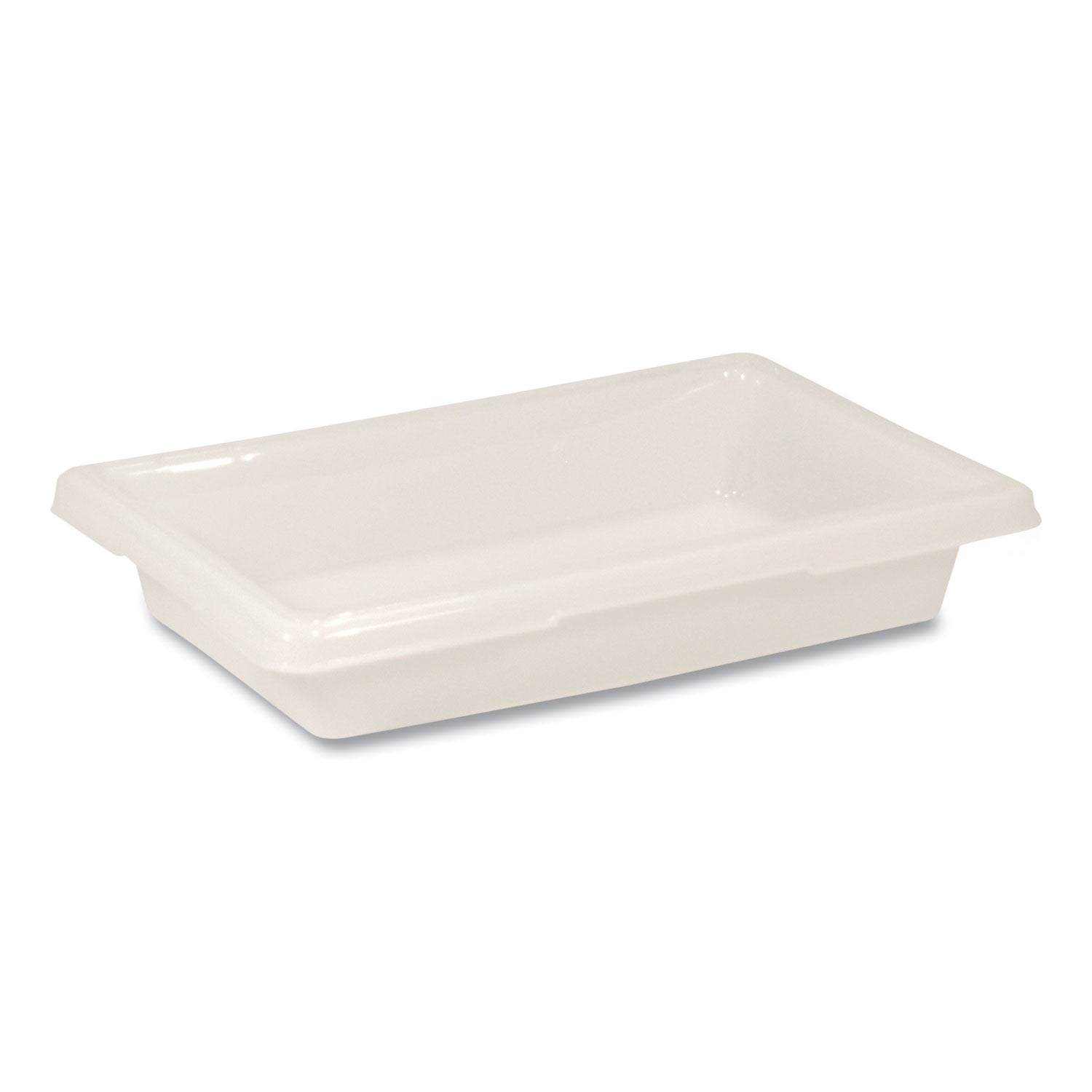 Food/Tote Boxes, 2 gal, 18 x 12 x 3.5, White, Plastic -