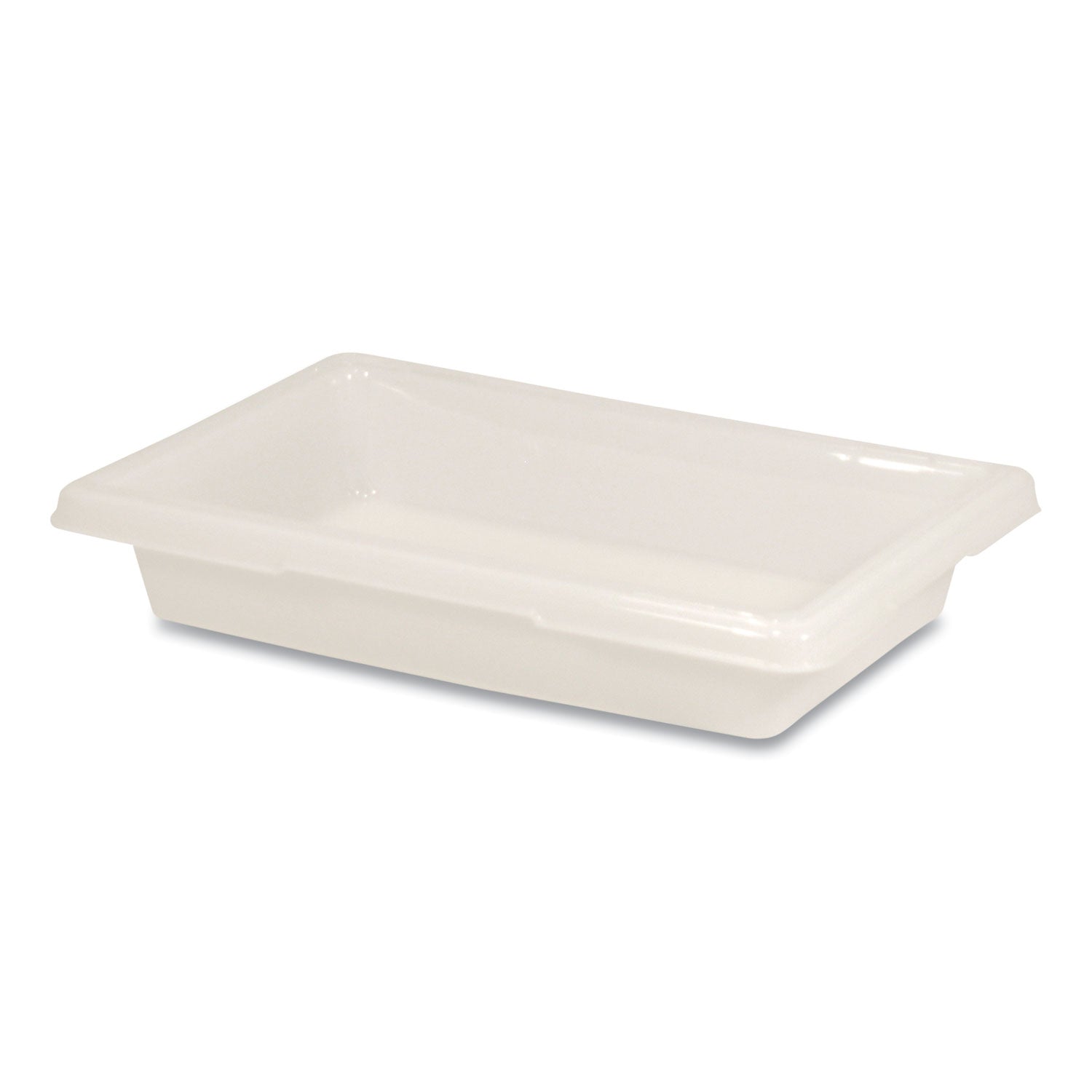Food/Tote Boxes, 2 gal, 18 x 12 x 3.5, White, Plastic -